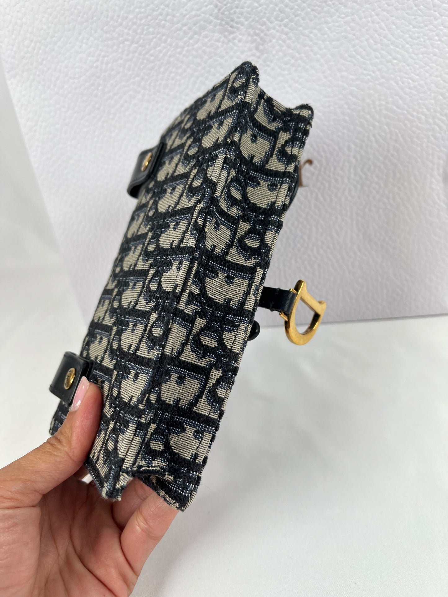 Pre-Owned CHRISTIAN DIOR Saddle Blue Belt Bag