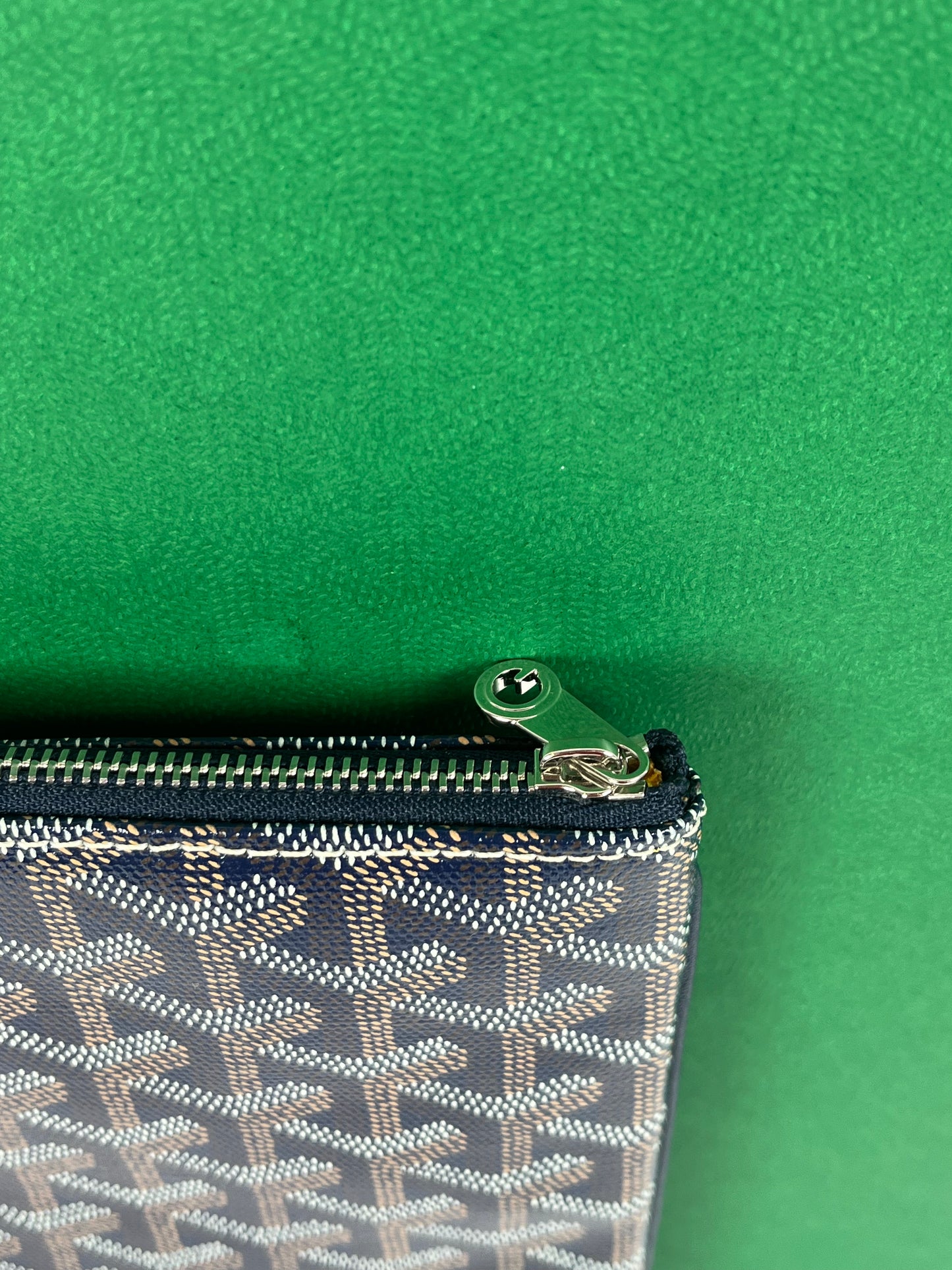 Pre-Owned GOYARD Senat Portfolio Blue Clutch, MM