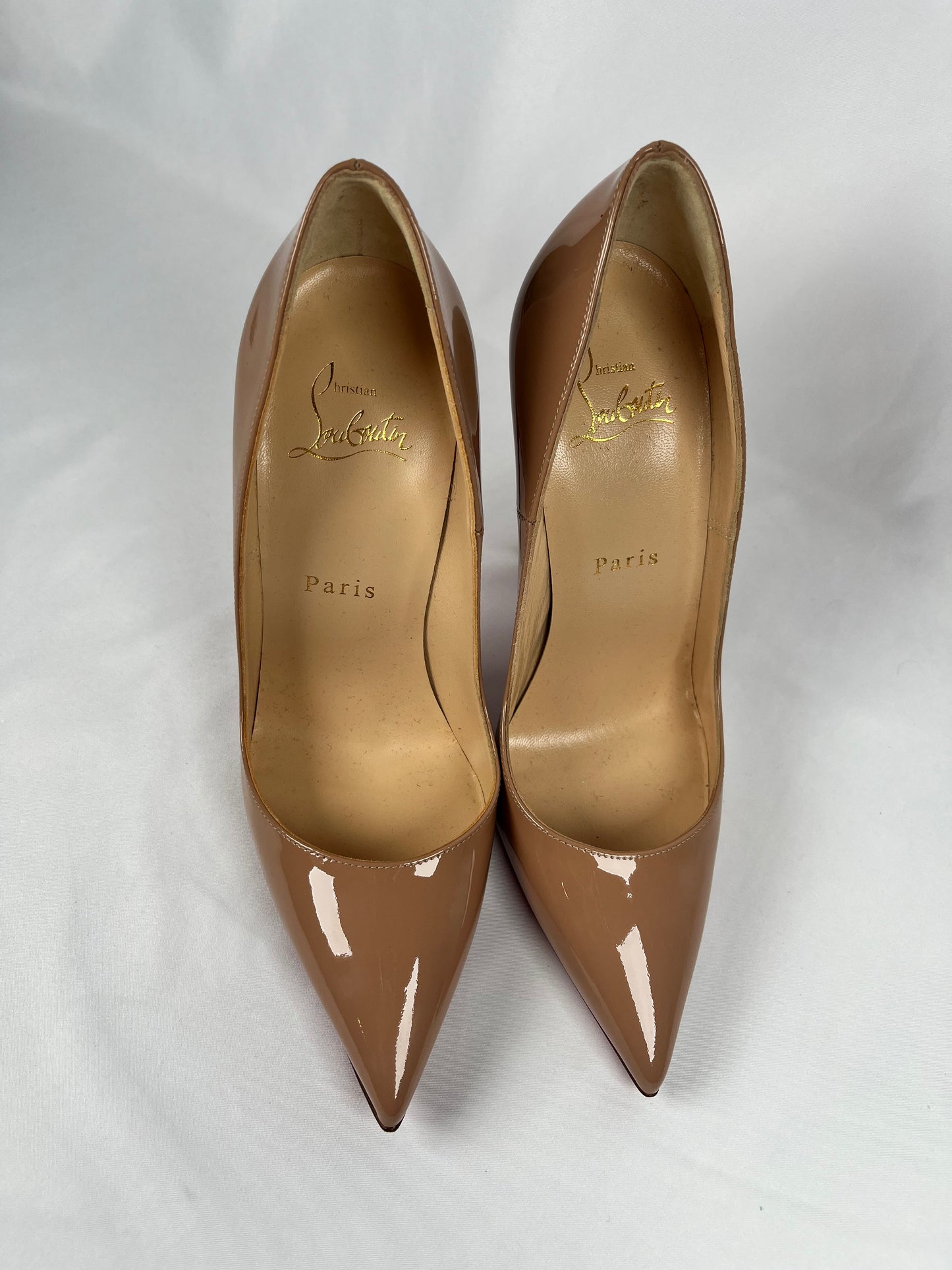 Pre-Owned CHRISTIAN LOUBOUTIN So Kate Nude Pumps, 36.5