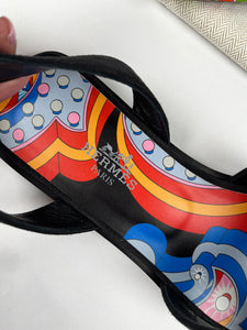 Pre-Owned HERMES Eyra Black Sandals, 36