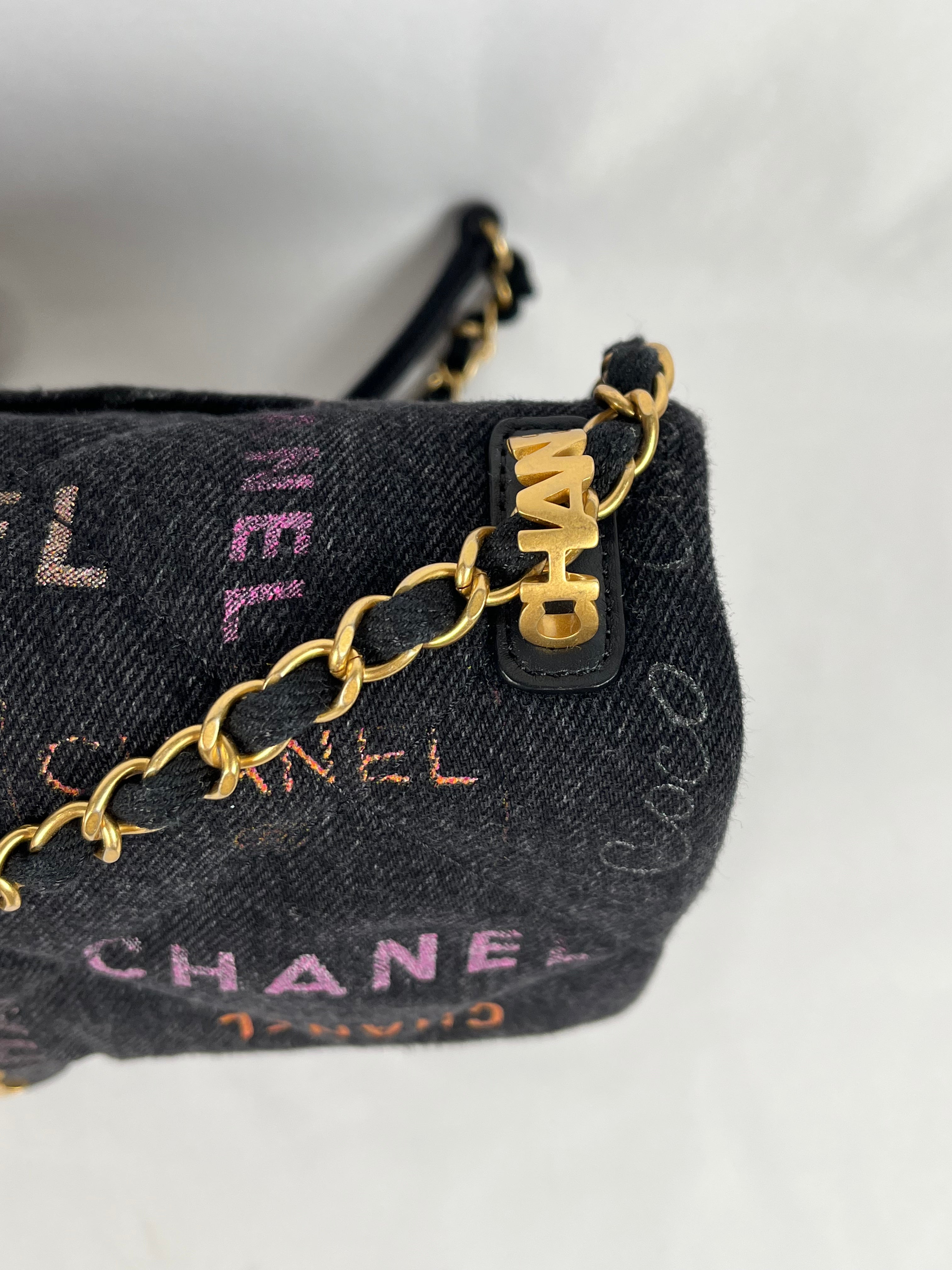 Pre-Owned CHANEL™ Quilted Denim Mood Flap Denim Handbag, Medium **Limited Edition**