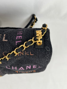 Pre-Owned CHANEL™ Quilted Denim Mood Flap Denim Handbag, Medium **Limited Edition**