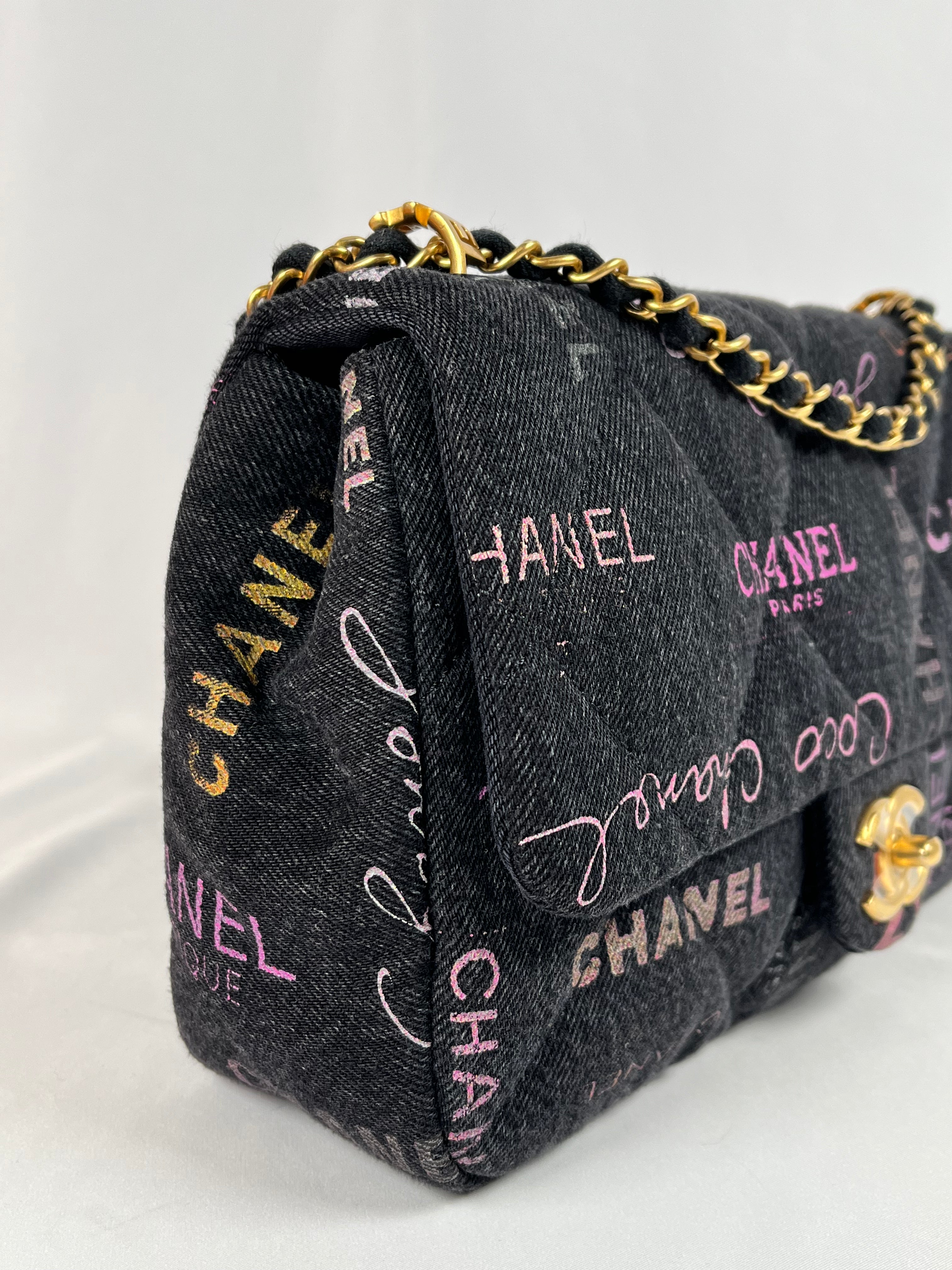 Pre-Owned CHANEL™ Quilted Denim Mood Flap Denim Handbag, Medium **Limited Edition**