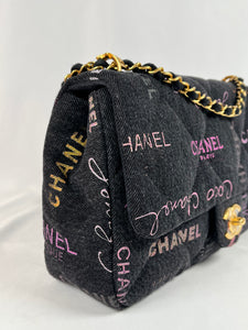 Pre-Owned CHANEL™ Quilted Denim Mood Flap Denim Handbag, Medium **Limited Edition**