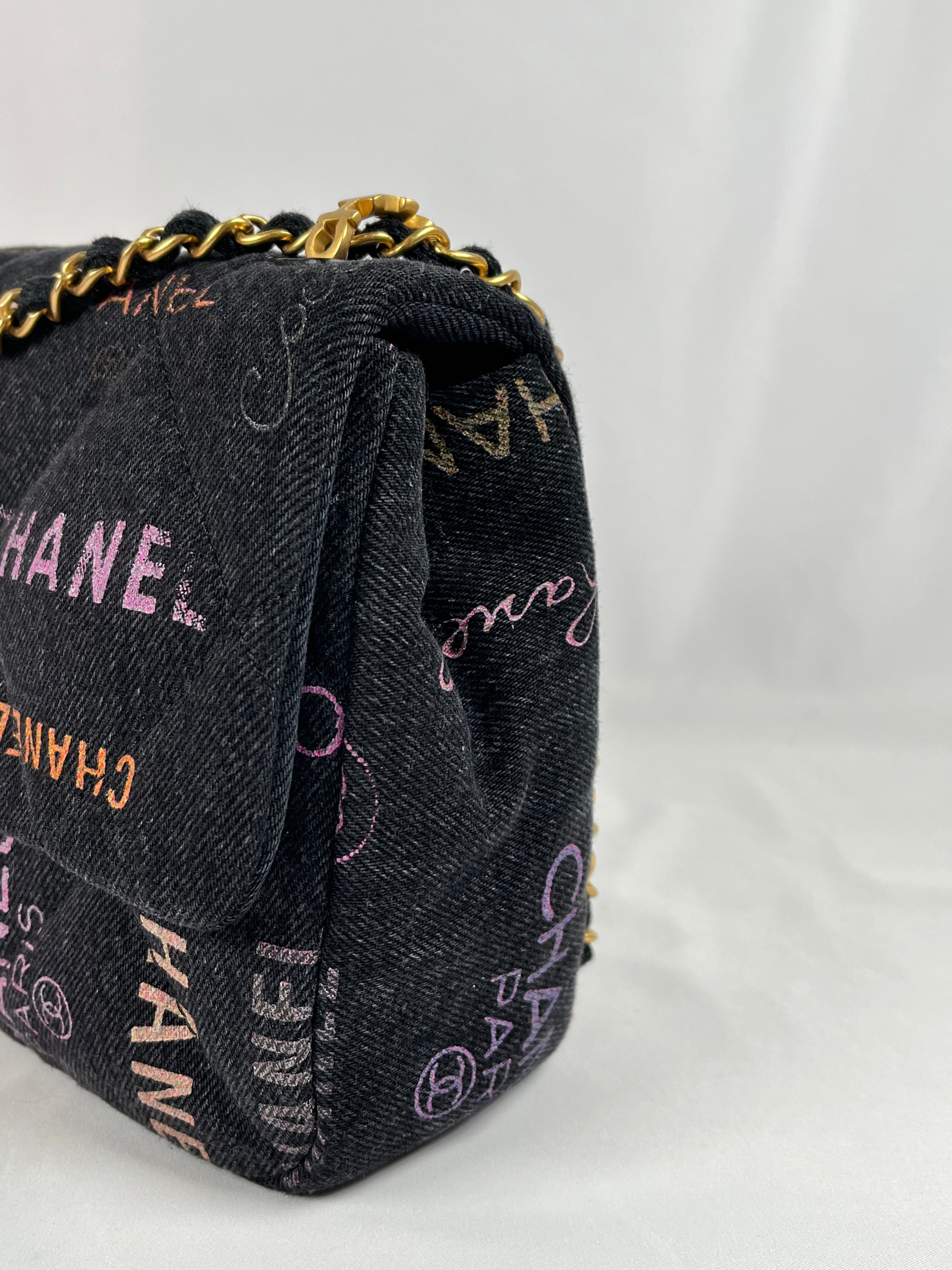 Pre-Owned CHANEL™ Quilted Denim Mood Flap Denim Handbag, Medium **Limited Edition**