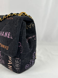 Pre-Owned CHANEL™ Quilted Denim Mood Flap Denim Handbag, Medium **Limited Edition**