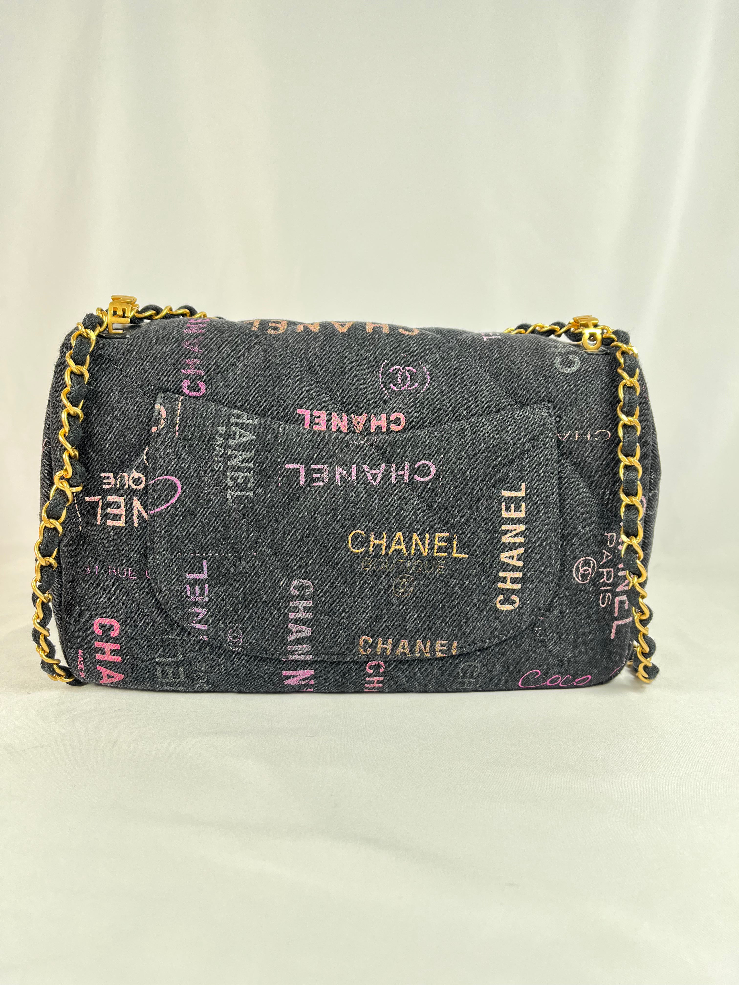 Pre-Owned CHANEL™ Quilted Denim Mood Flap Denim Handbag, Medium **Limited Edition**