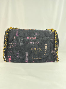 Pre-Owned CHANEL™ Quilted Denim Mood Flap Denim Handbag, Medium **Limited Edition**