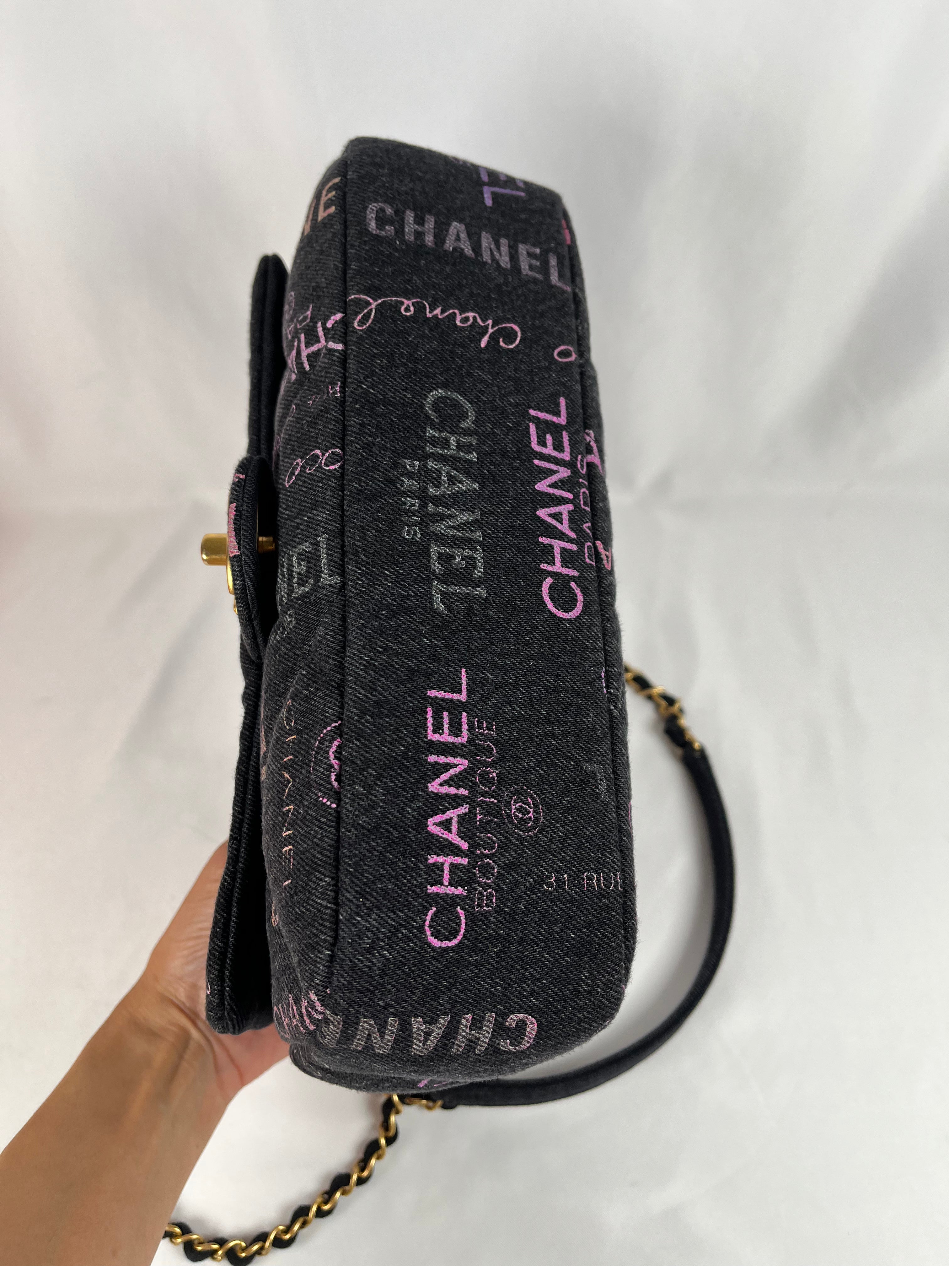 Pre-Owned CHANEL™ Quilted Denim Mood Flap Denim Handbag, Medium **Limited Edition**
