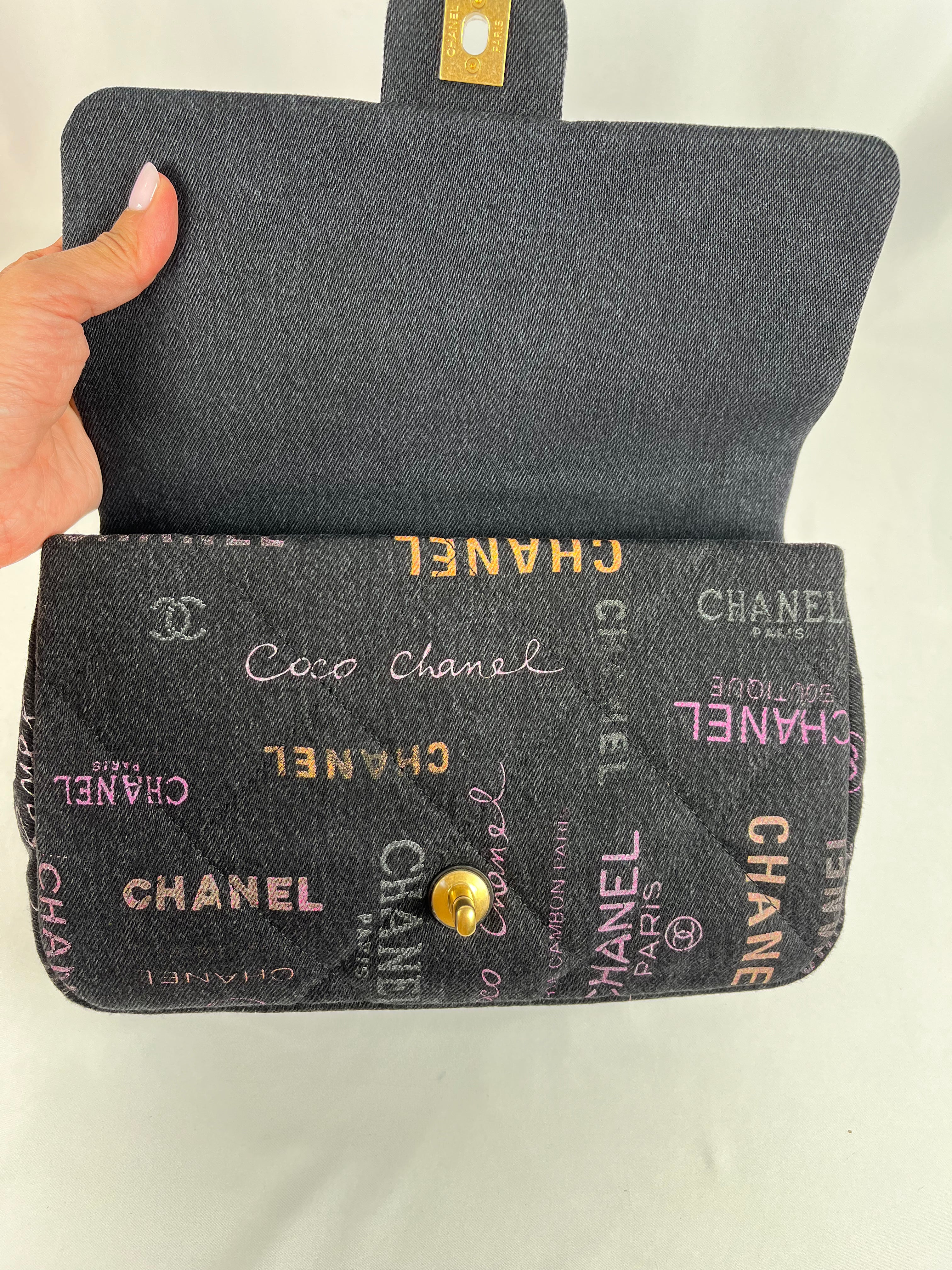 Pre-Owned CHANEL™ Quilted Denim Mood Flap Denim Handbag, Medium **Limited Edition**