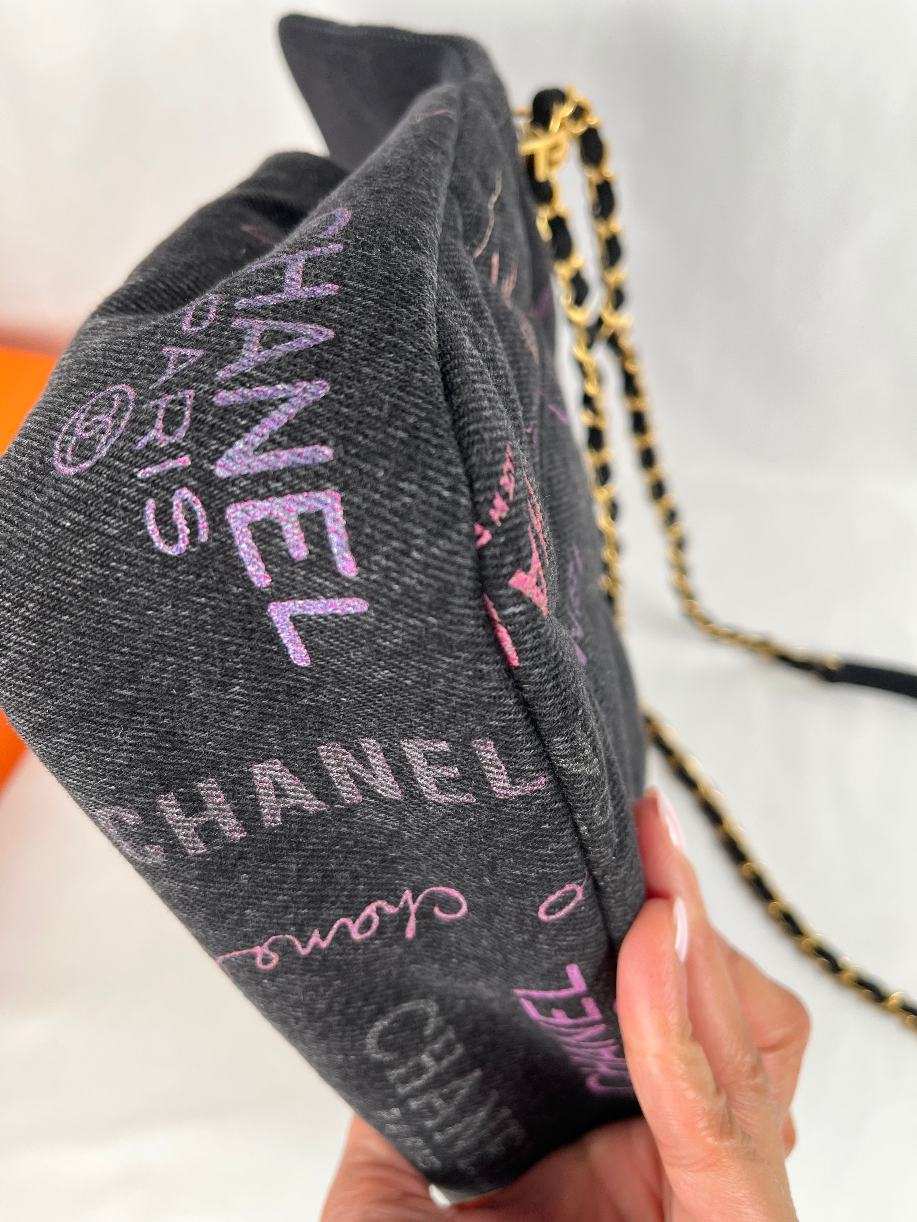 Pre-Owned CHANEL™ Quilted Denim Mood Flap Denim Handbag, Medium **Limited Edition**