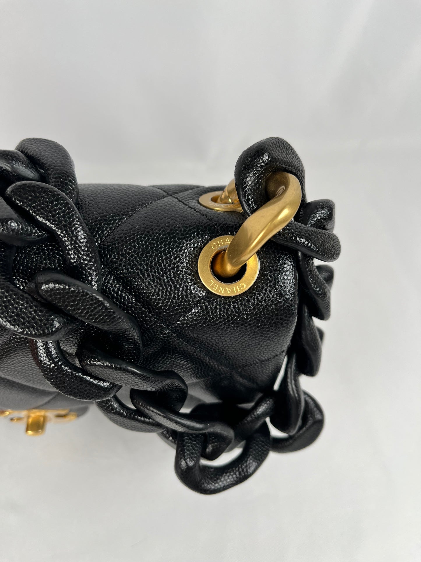 Pre-Owned CHANEL™ Quilted Funky Match Flap Black Handbag **Limited Edition**