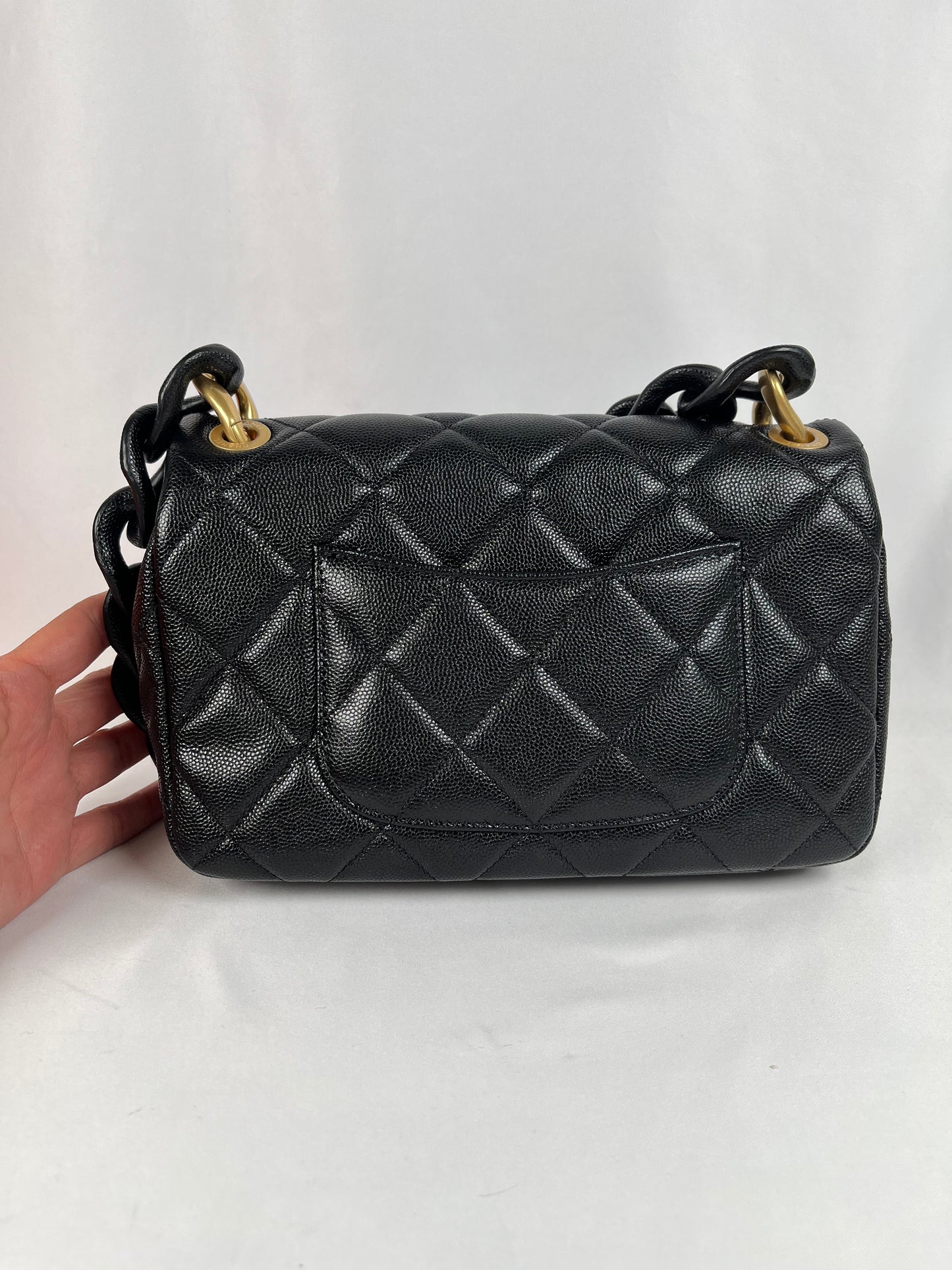Pre-Owned CHANEL™ Quilted Funky Match Flap Black Handbag **Limited Edition**