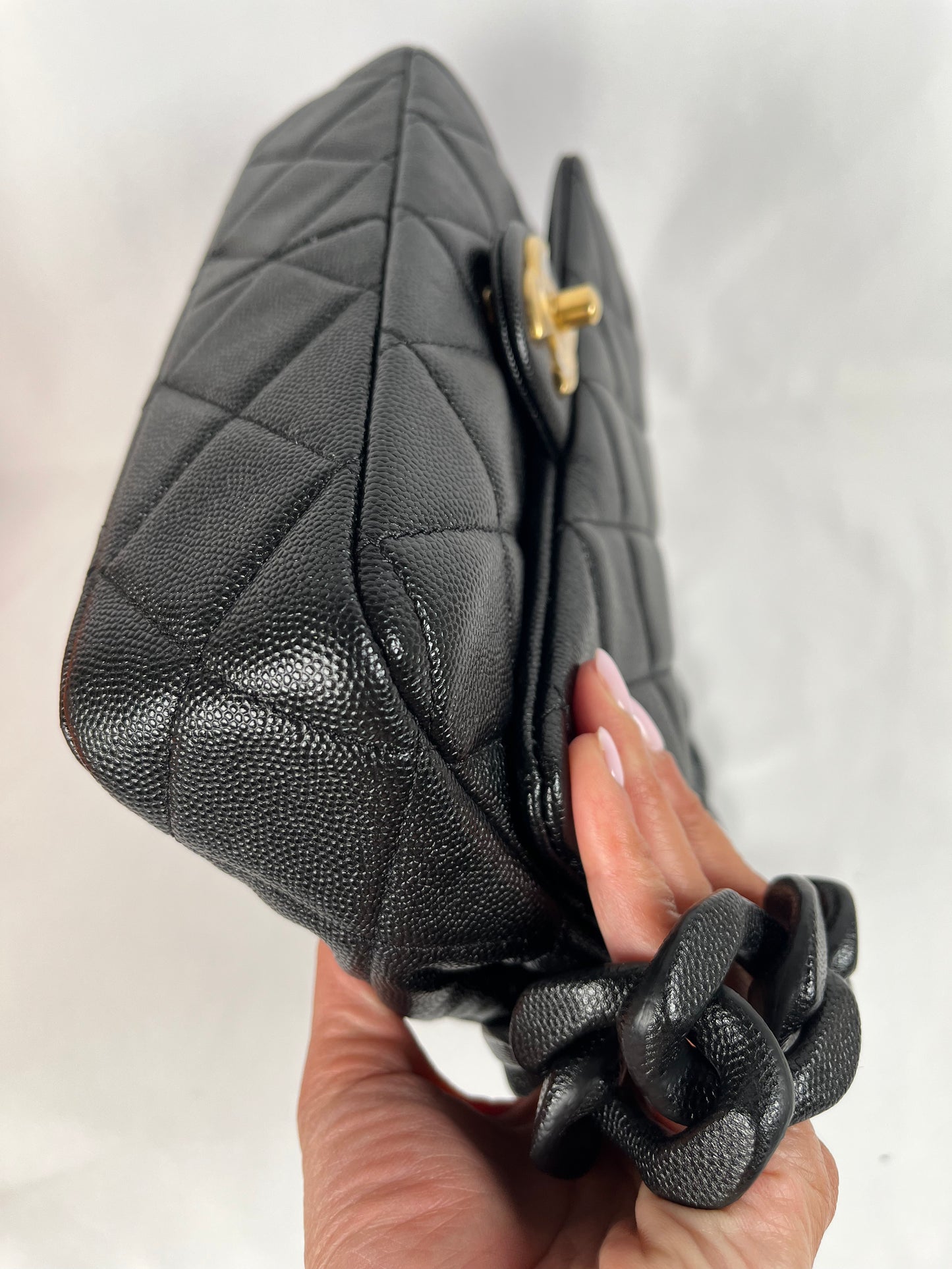 Pre-Owned CHANEL™ Quilted Funky Match Flap Black Handbag **Limited Edition**