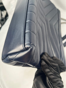 Pre-Owned SAINT LAURENT LouLou Monogram Dark Blue Handbag, Medium