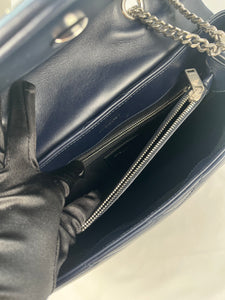 Pre-Owned SAINT LAURENT LouLou Monogram Dark Blue Handbag, Medium