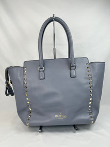 Pre-Owned VALENTINO Vitello Rockstud Double Handle London Stone Handbag