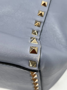Pre-Owned VALENTINO Vitello Rockstud Double Handle London Stone Handbag