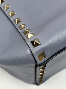 Pre-Owned VALENTINO Vitello Rockstud Double Handle London Stone Handbag