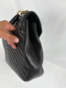 Pre-Owned SAINT LAURENT College Black/GHW Handbag, Large