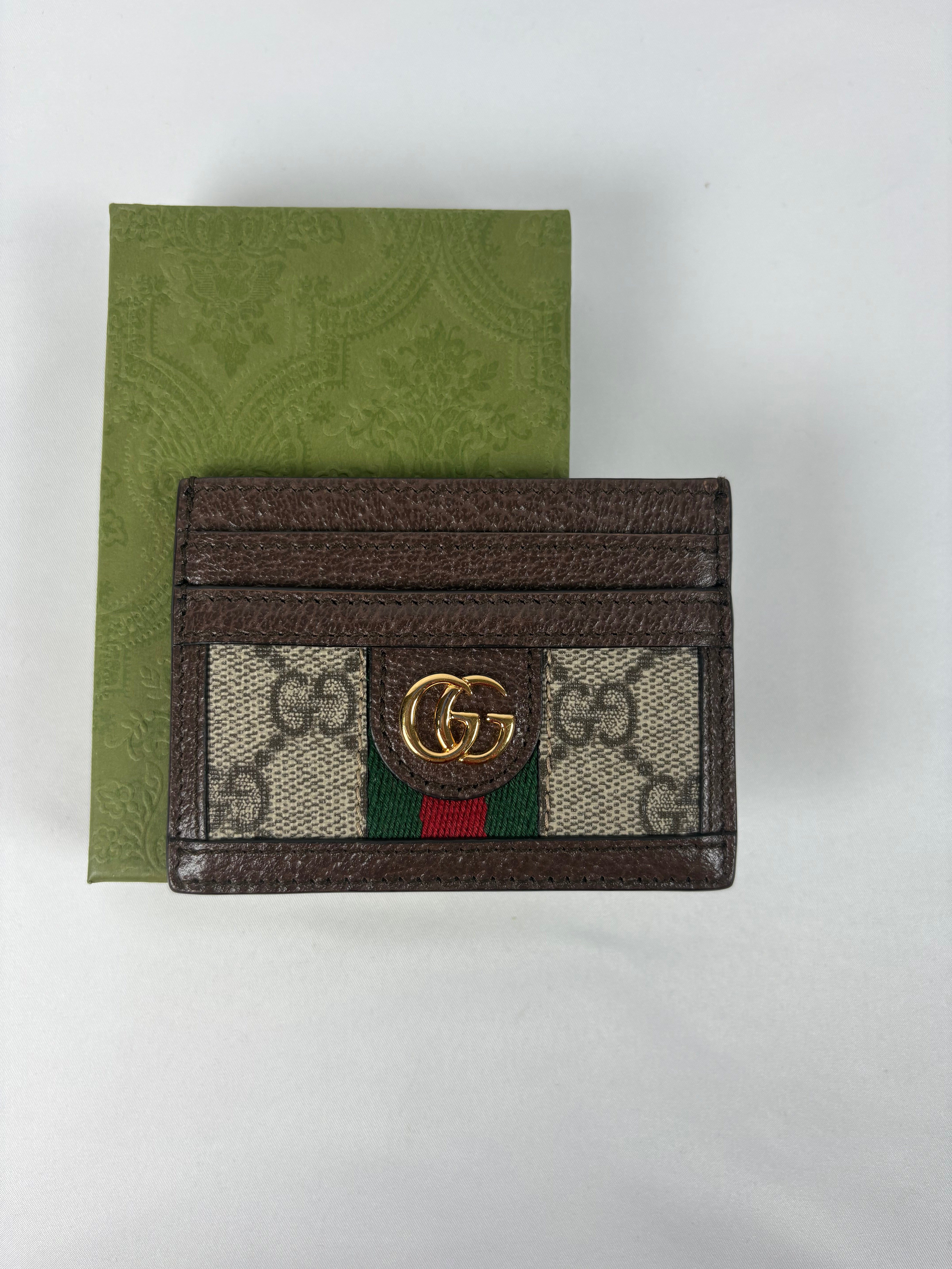 Pre-Owned GUCCI Ophidia Monogram Card Holder, One Size