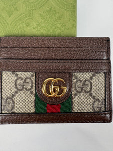Pre-Owned GUCCI Ophidia Monogram Card Holder, One Size