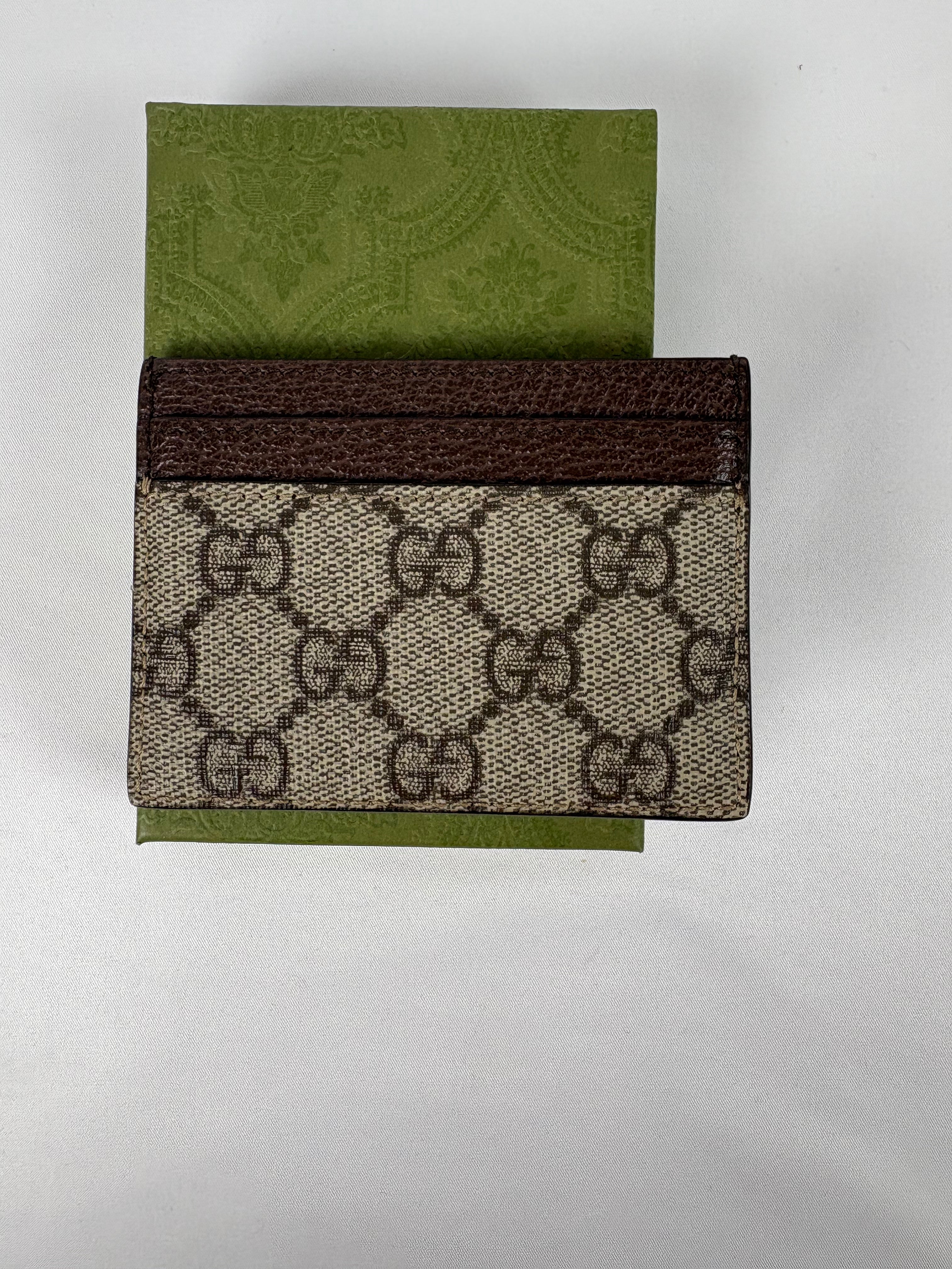 Pre-Owned GUCCI Ophidia Monogram Card Holder, One Size