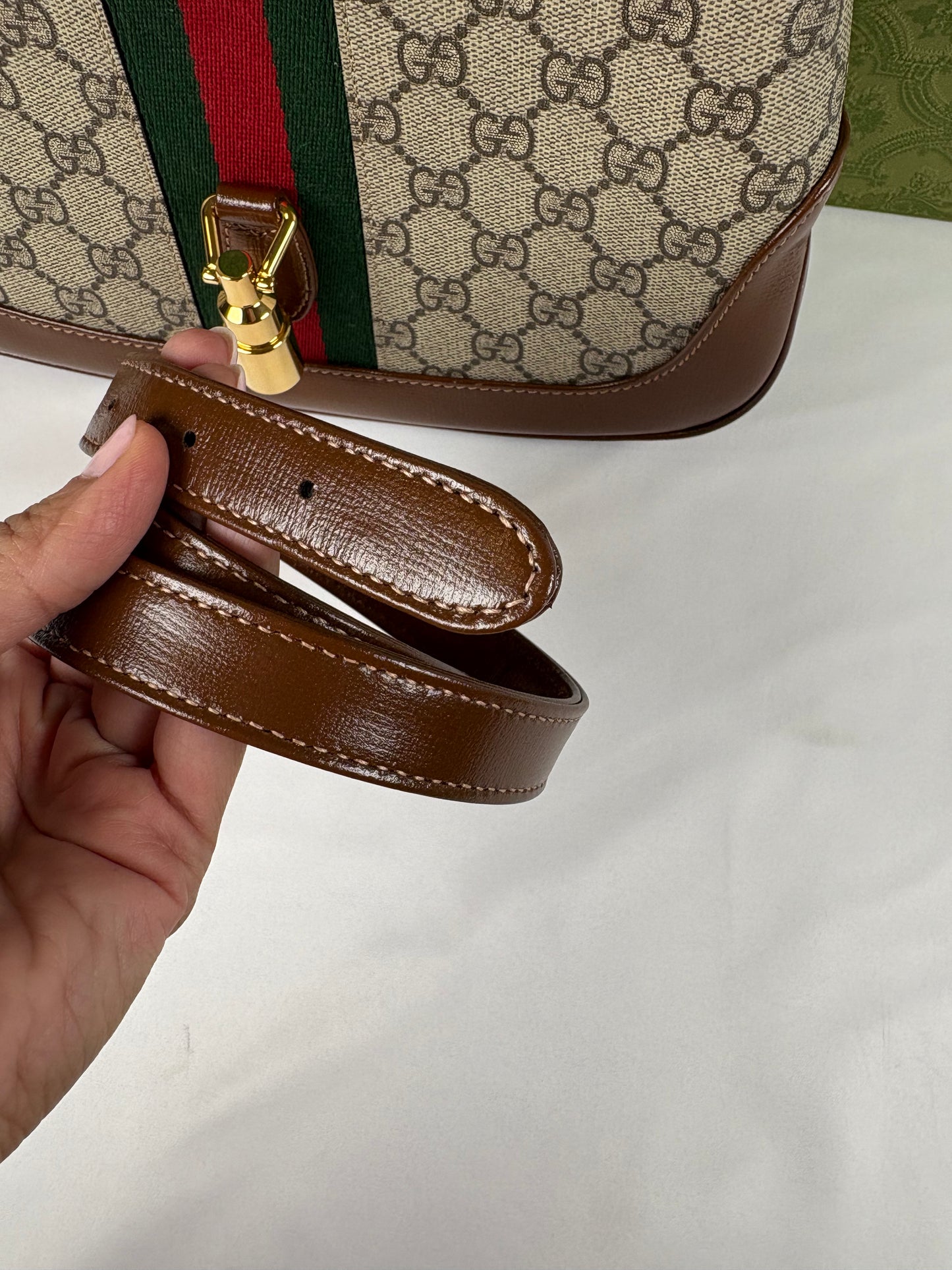 Pre-Owned GUCCI Jackie 1961 Monogram Handbag, Medium