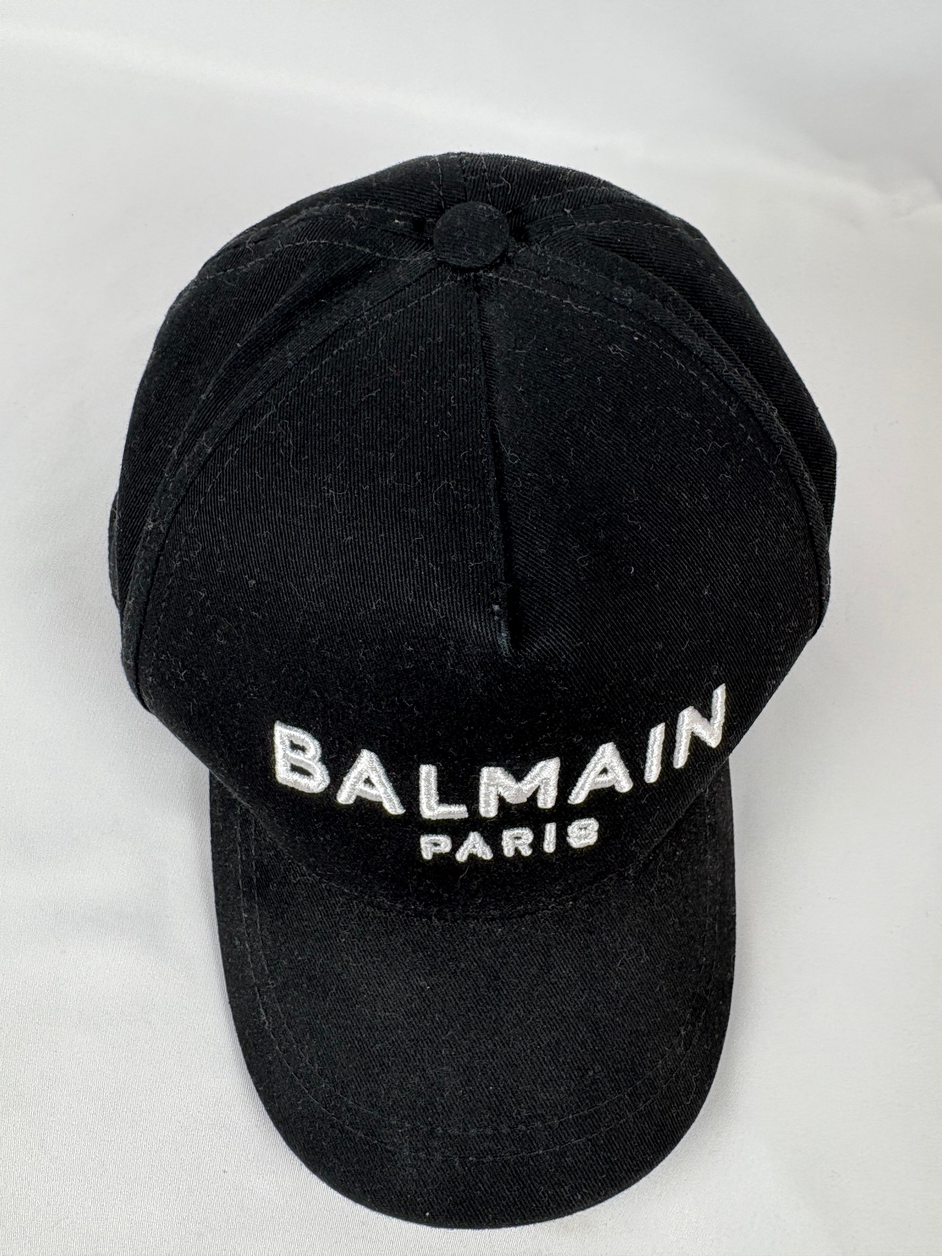 Pre-Owned BALMAIN Baseball Hat Black Hat, II