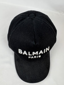 Pre-Owned BALMAIN Baseball Hat Black Hat, II