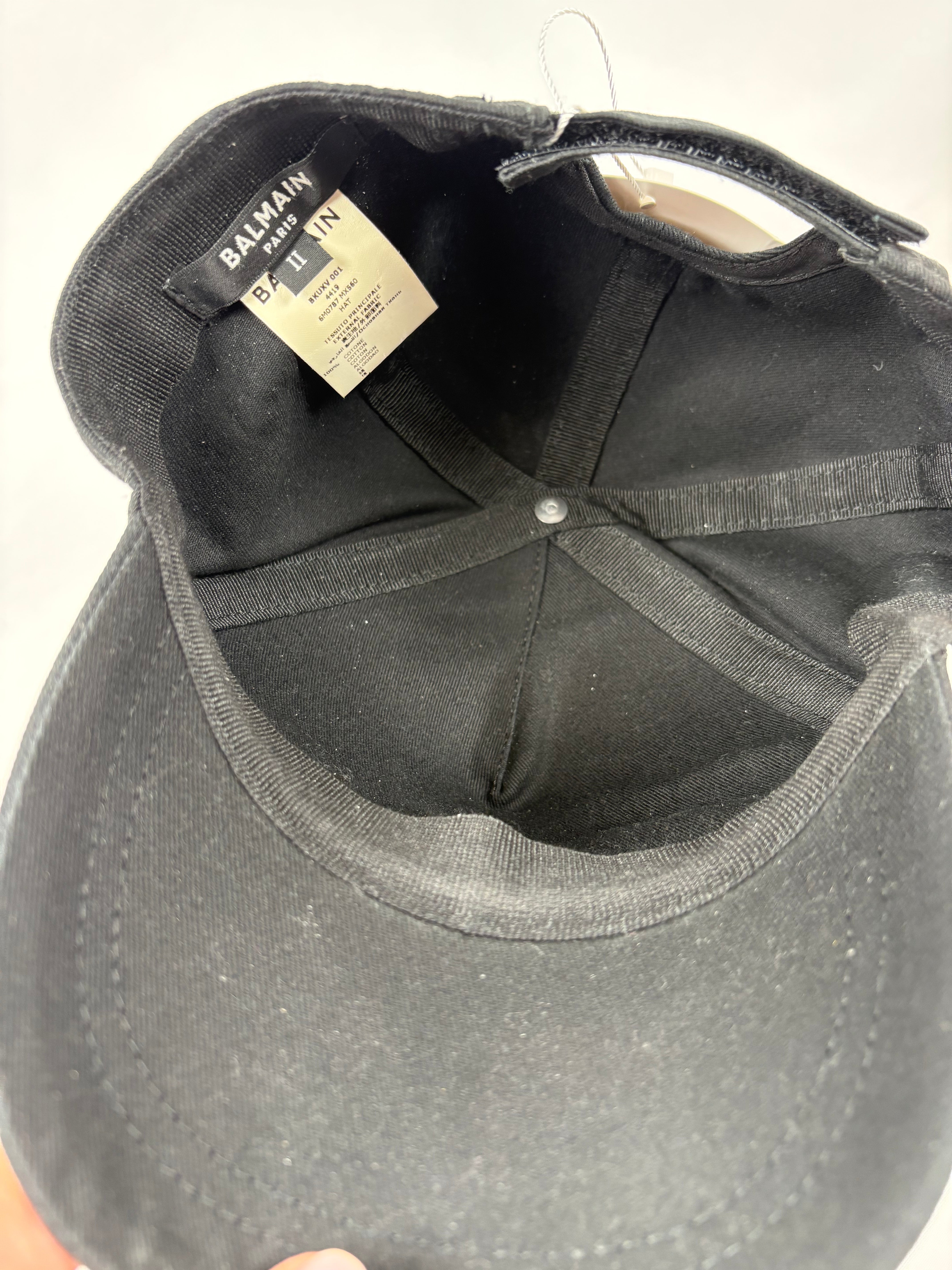 Pre-Owned BALMAIN Baseball Hat Black Hat, II