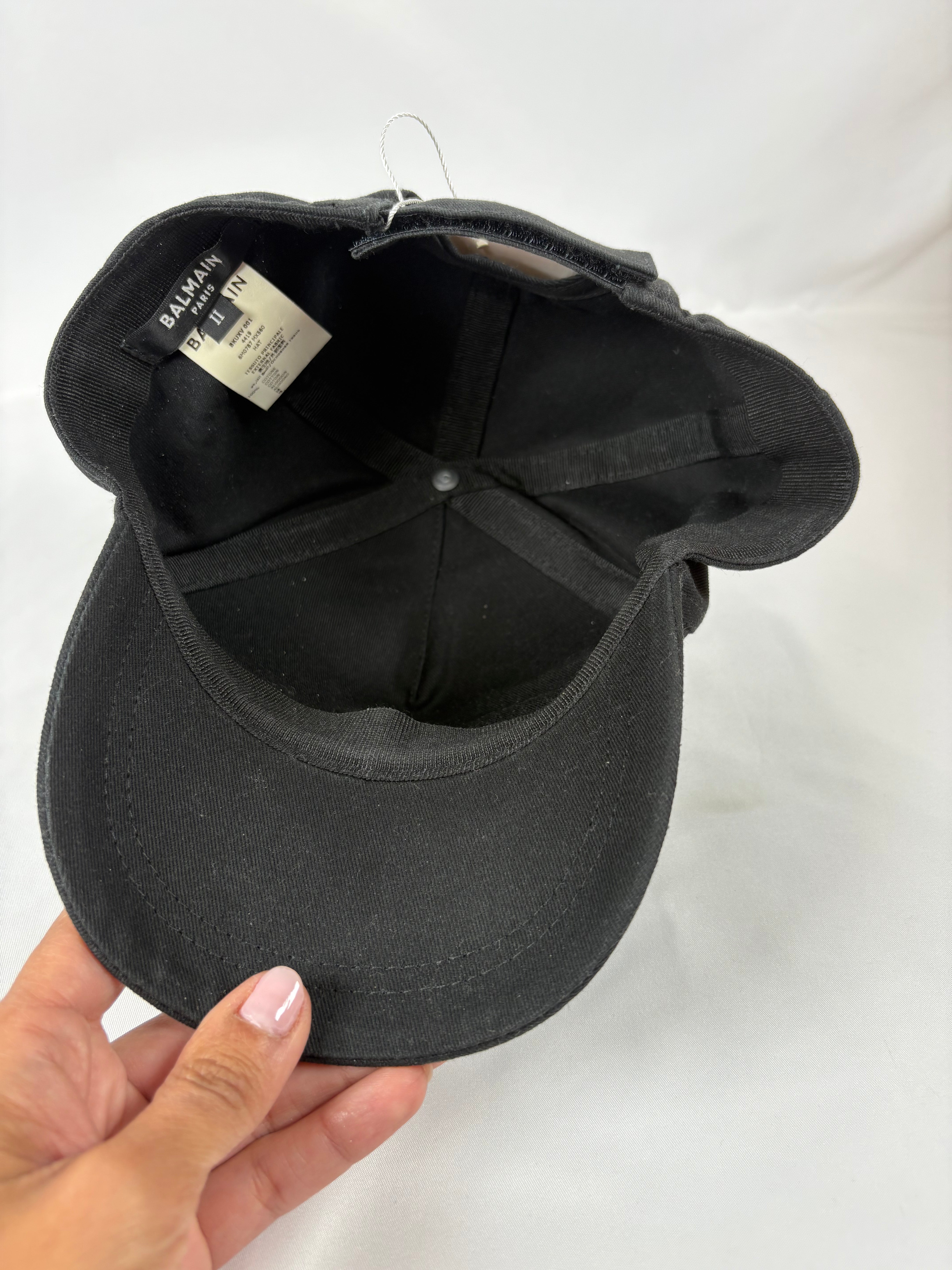 Pre-Owned BALMAIN Baseball Hat Black Hat, II