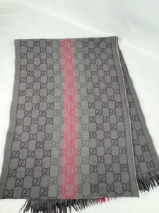 Pre-Owned GUCCI Dark Grey Scarf