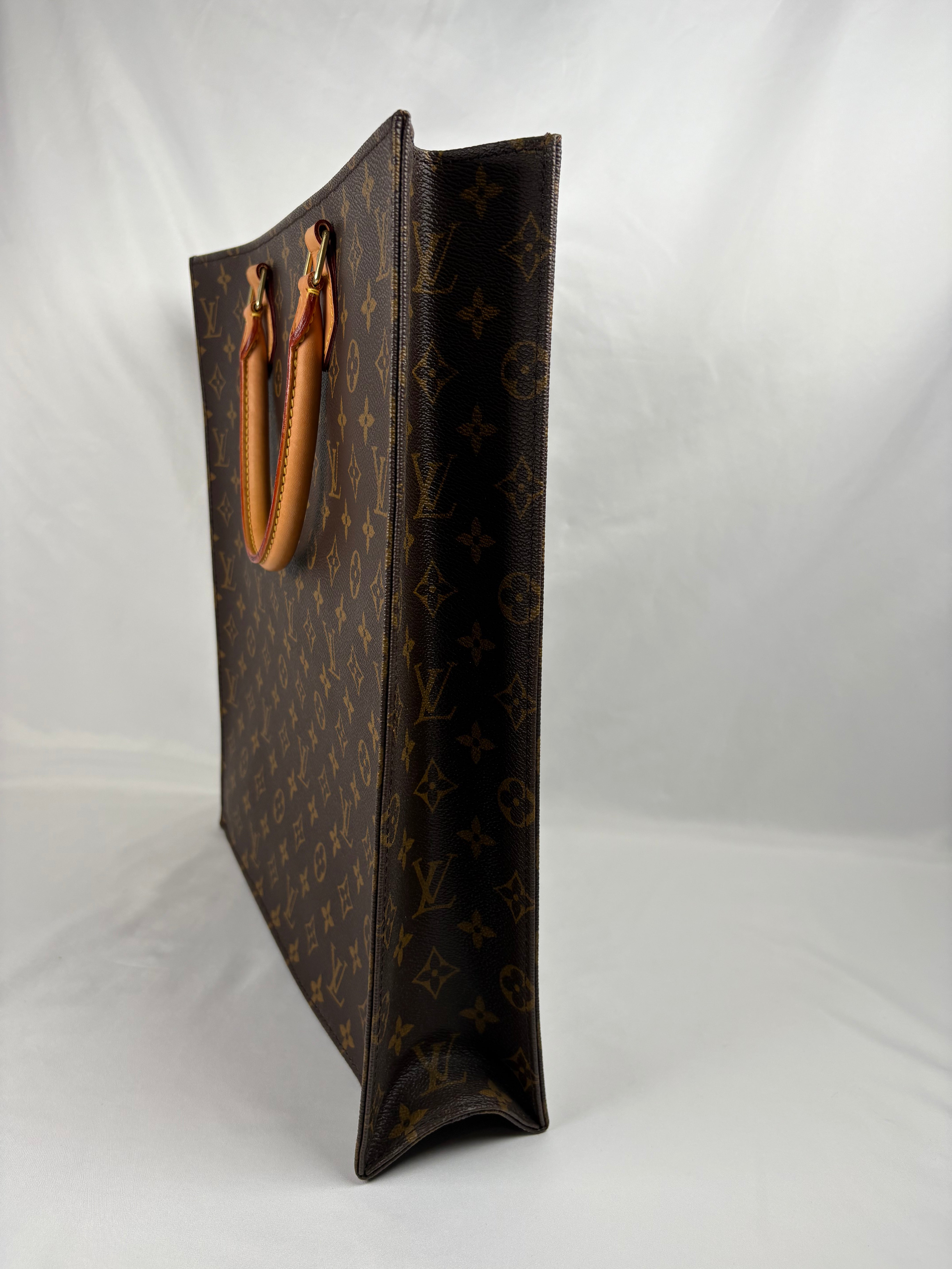 Pre-Owned LOUIS VUITTON Sac Plat Tote Monogram Handbag