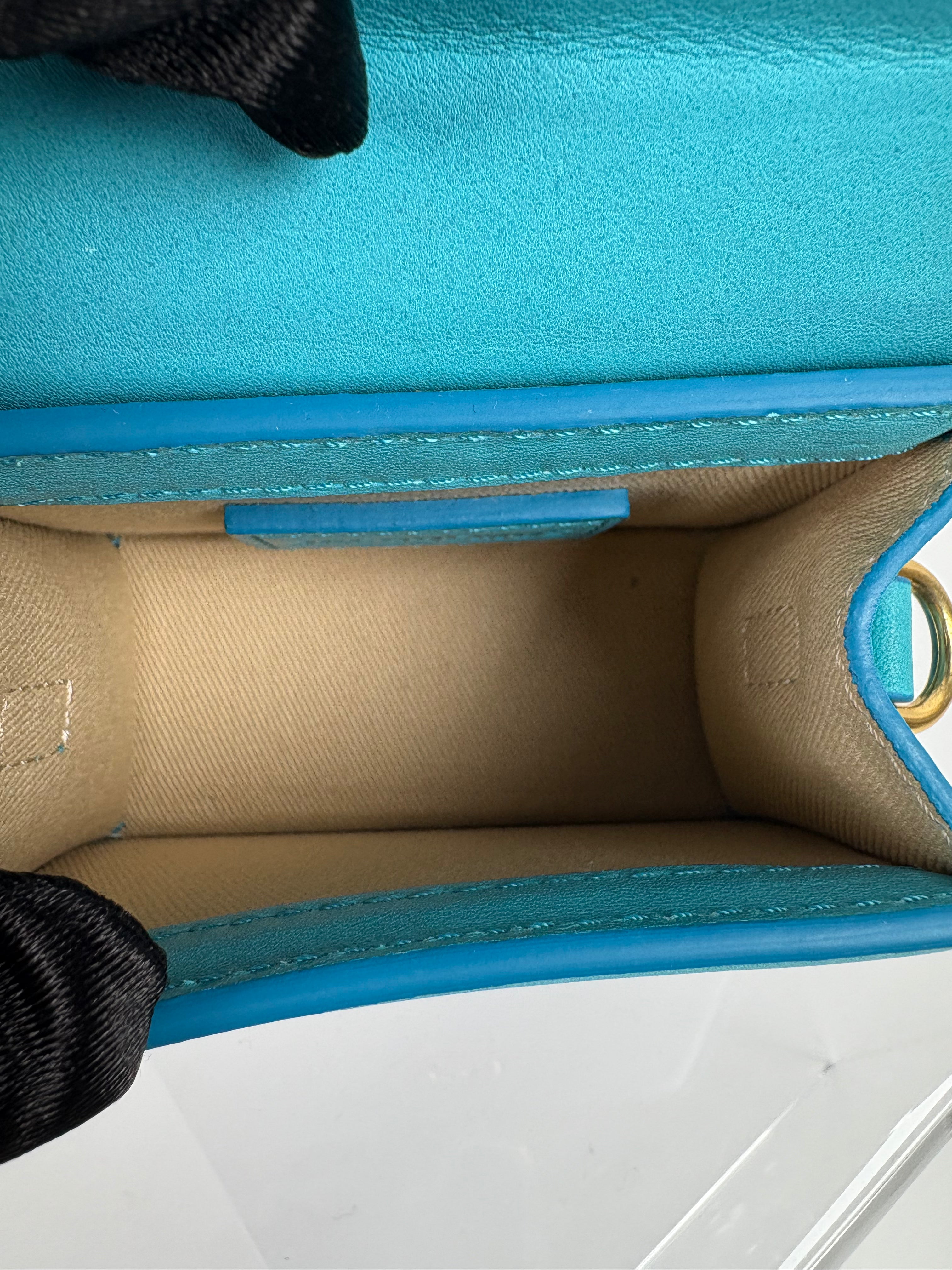 Pre-Owned JACQUEMUS Le Chiquito Turquoise Handbag, Mini