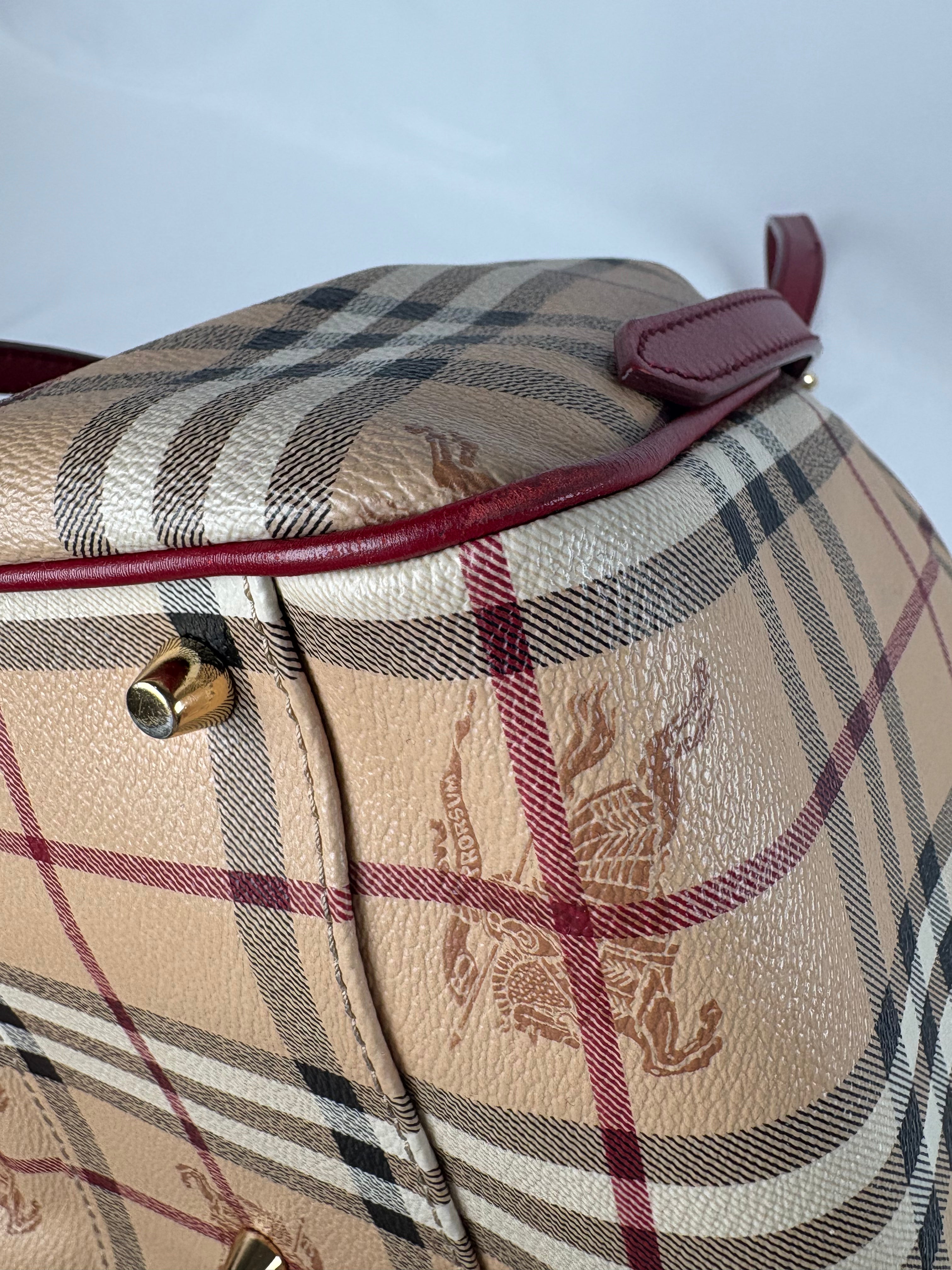 Pre-Owned BURBERRY Haymarket Check Coated Canvas Canterbury Tote Nova Check Handbag, Small