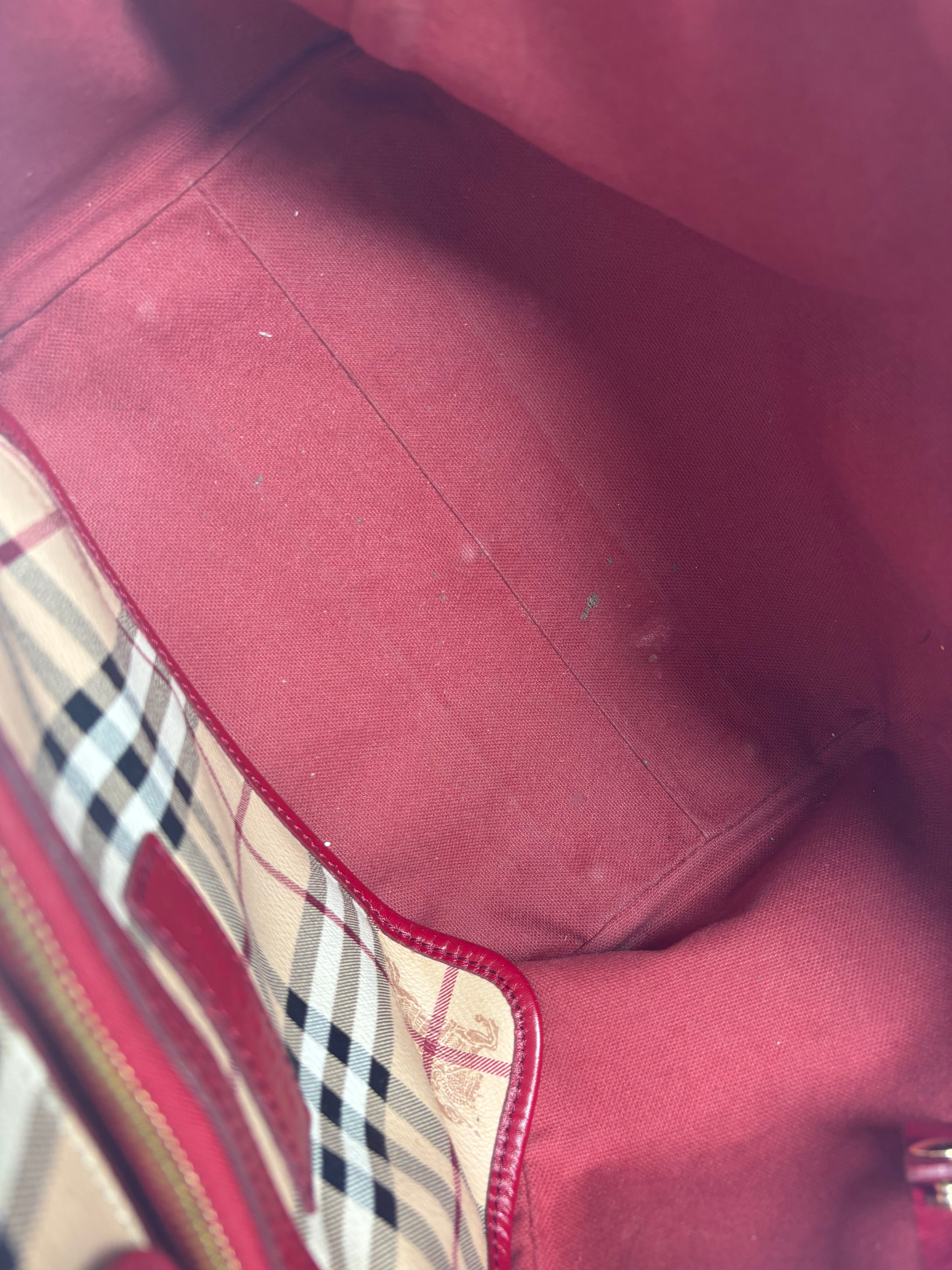 Pre-Owned BURBERRY Haymarket Check Coated Canvas Canterbury Tote Nova Check Handbag, Small