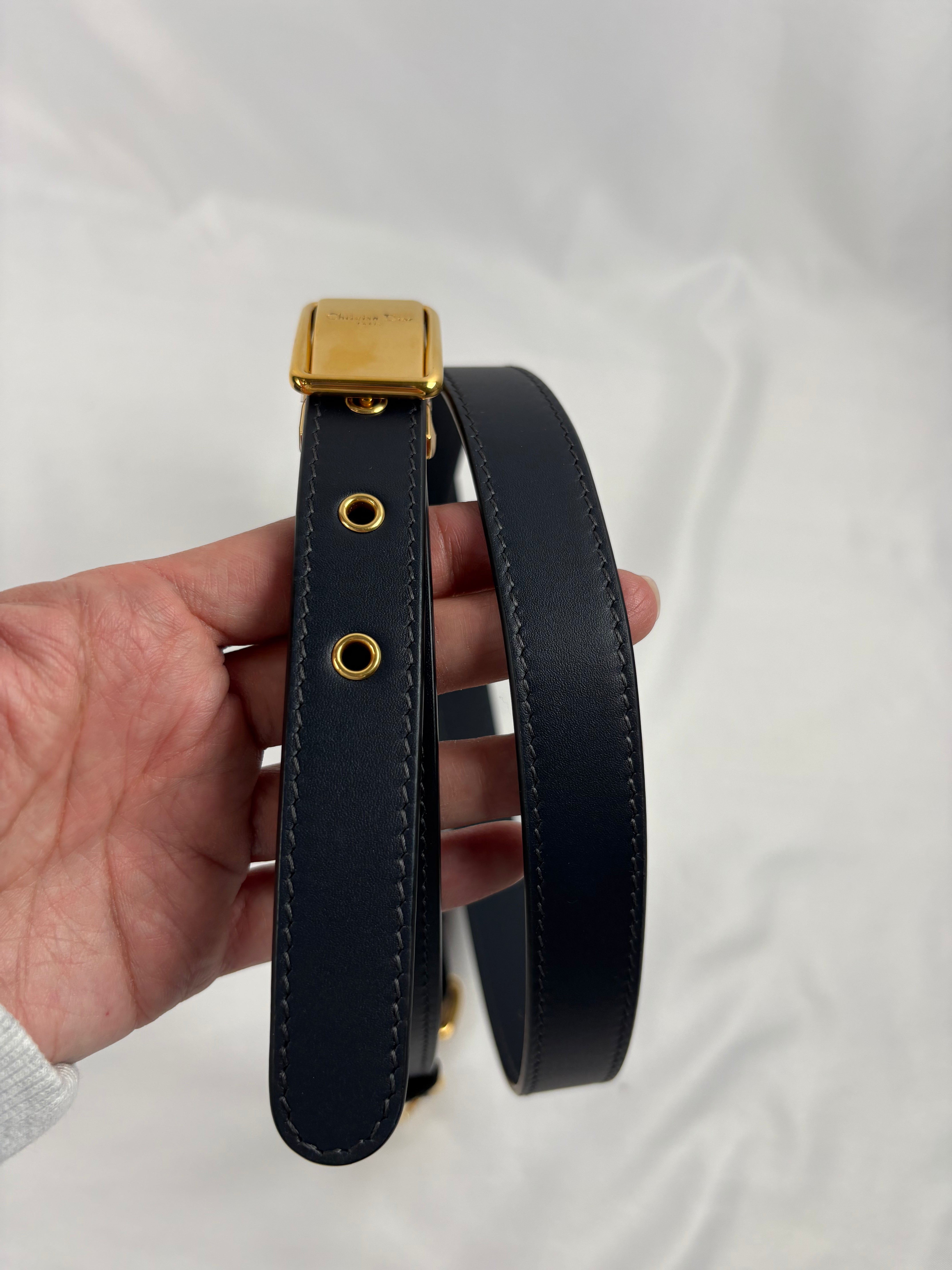 Pre-Owned CHRISTIAN DIOR Bobby Blue Oblique Jacquard Handbag, Medium