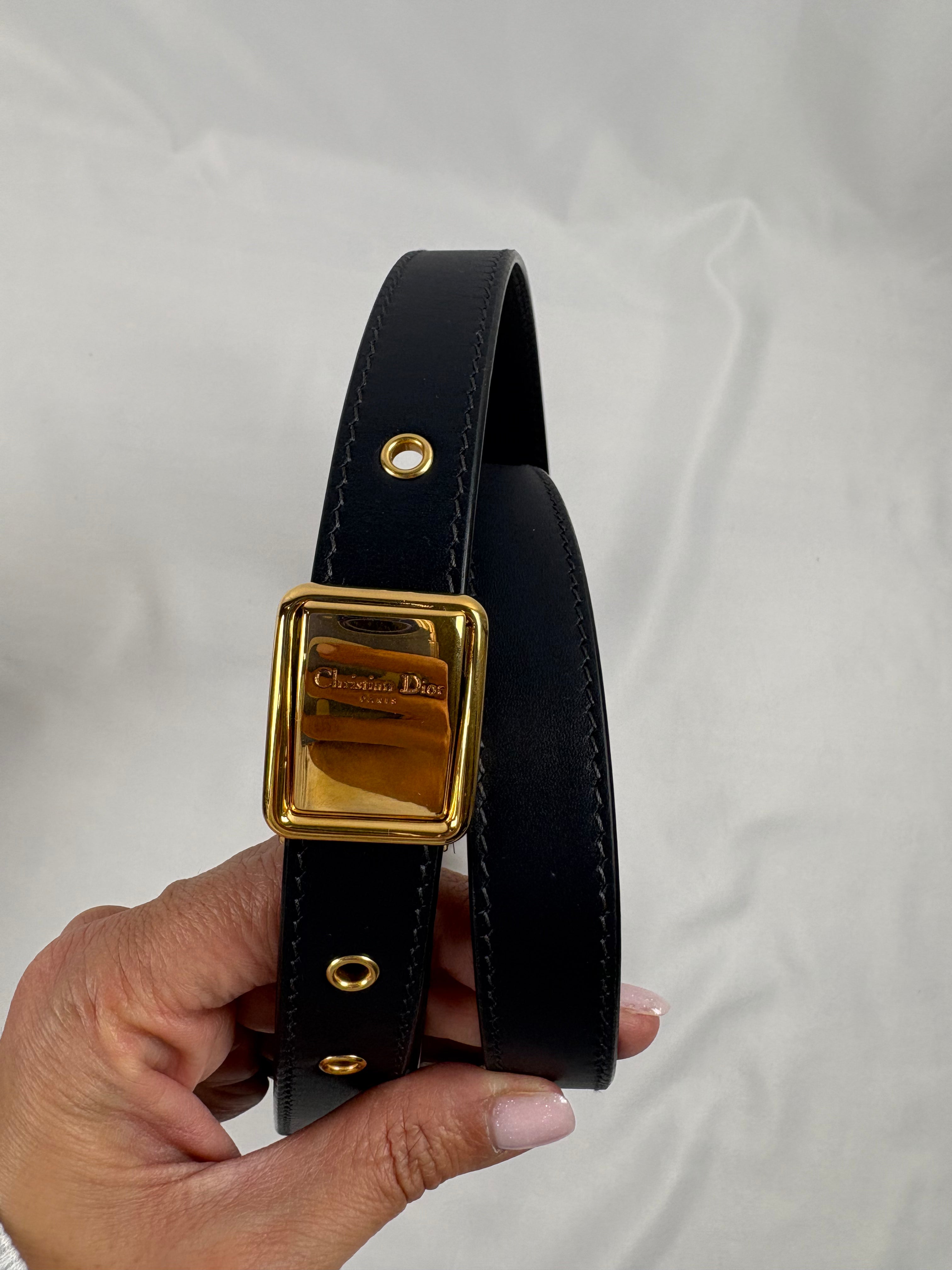 Pre-Owned CHRISTIAN DIOR Bobby Blue Oblique Jacquard Handbag, Medium