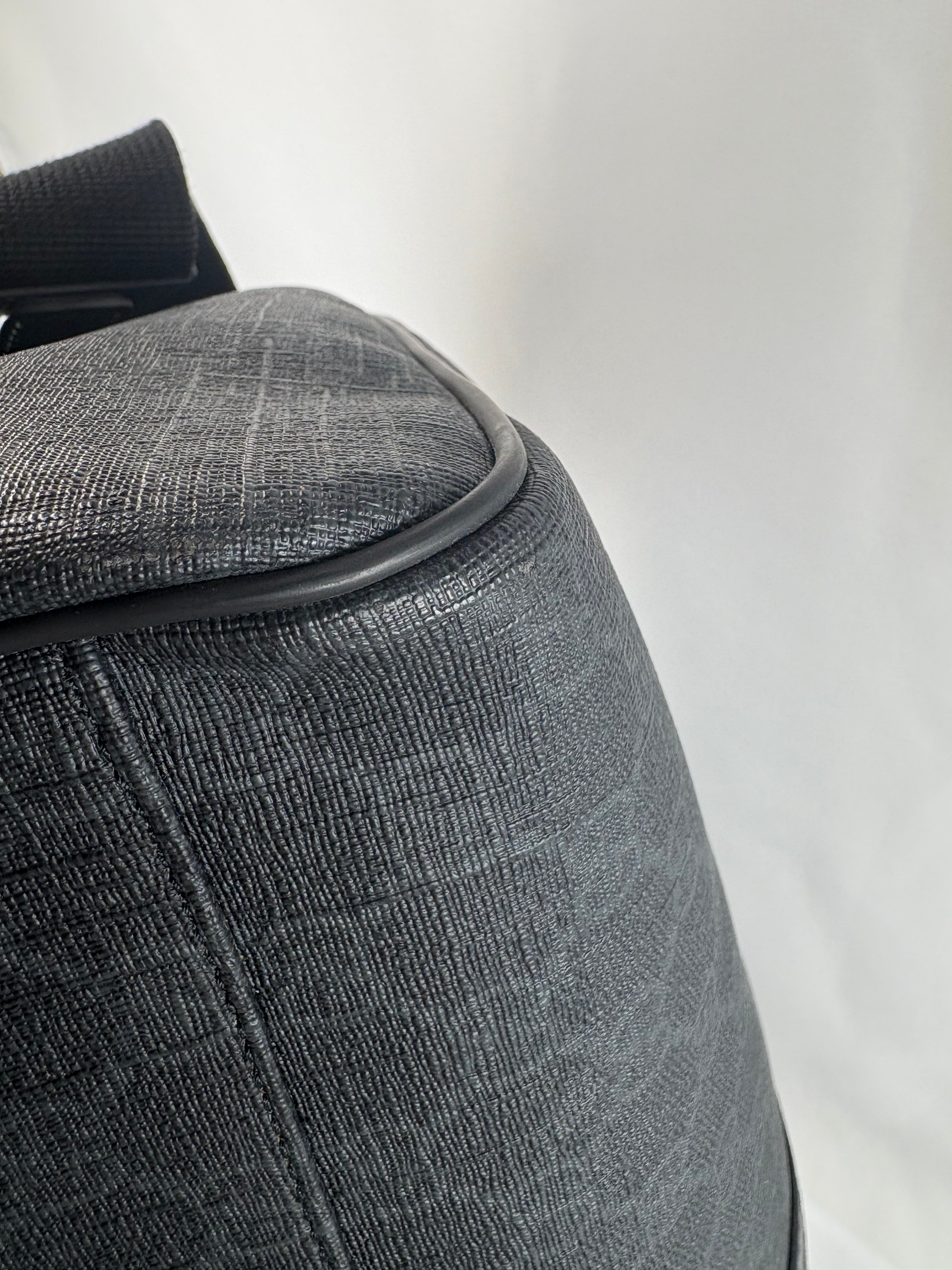 Pre-Owned GUCCI Supreme Canvas Carry-On Black Luggage