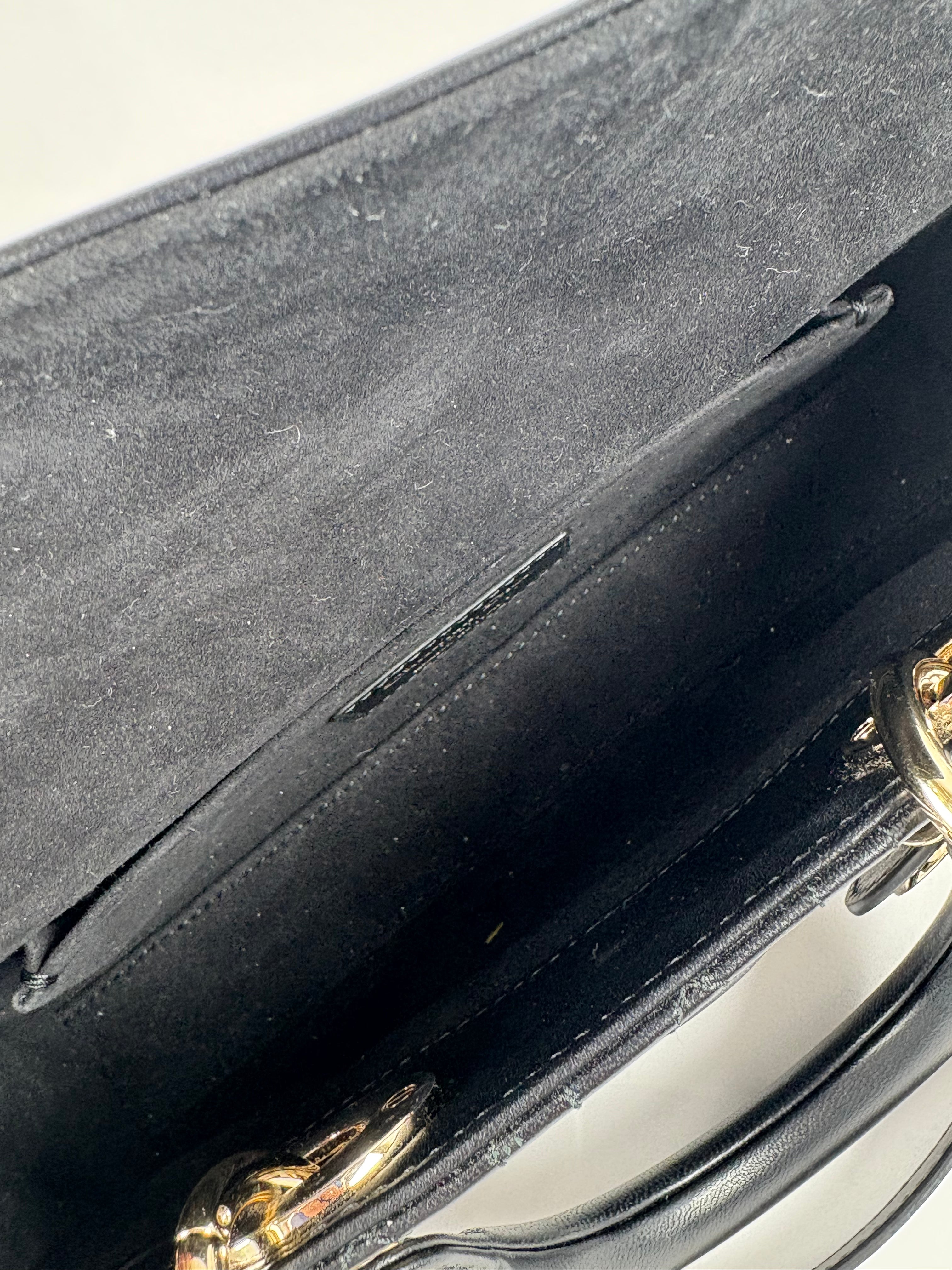 Pre-Owned CHRISTIAN DIOR Lady D-Joy Black Handbag, Small