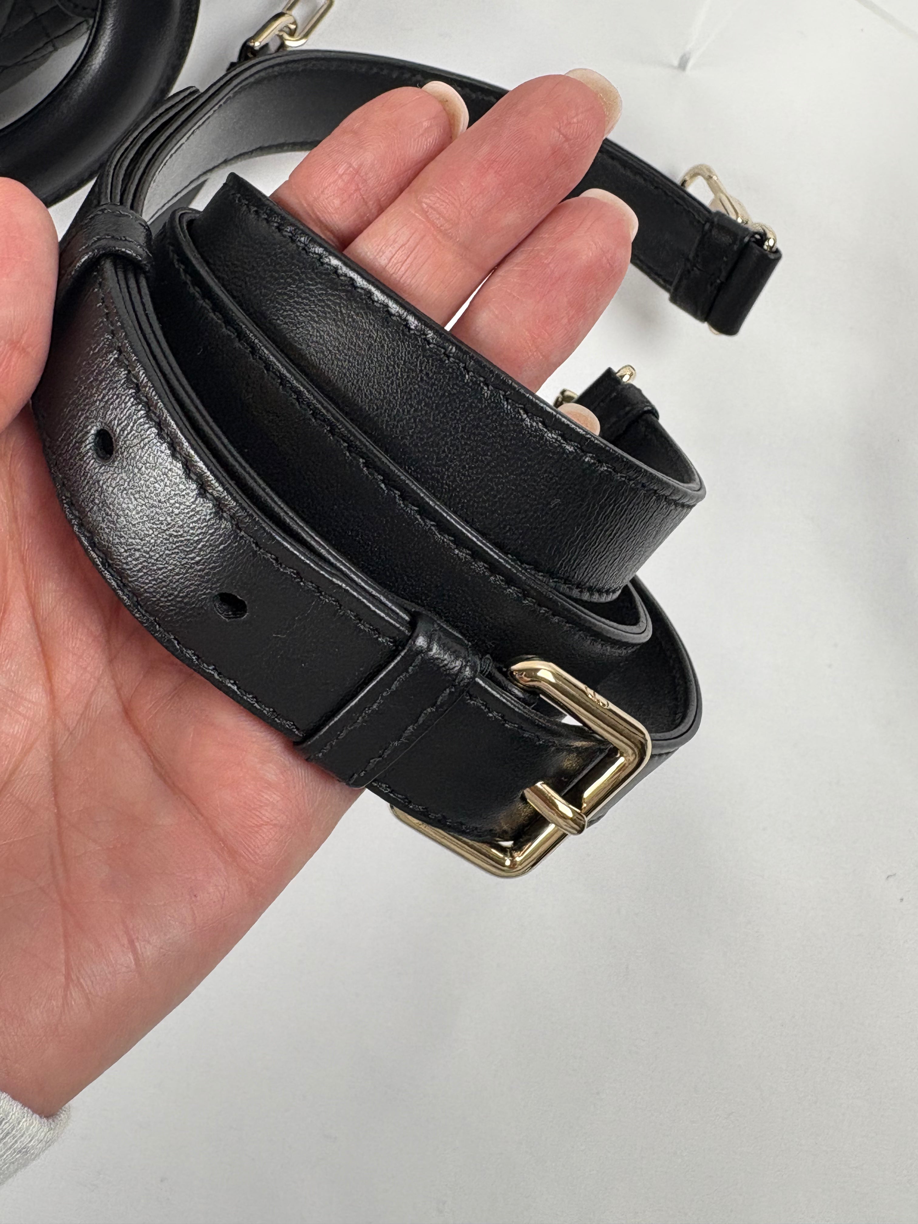 Pre-Owned CHRISTIAN DIOR Lady D-Joy Black Handbag, Small