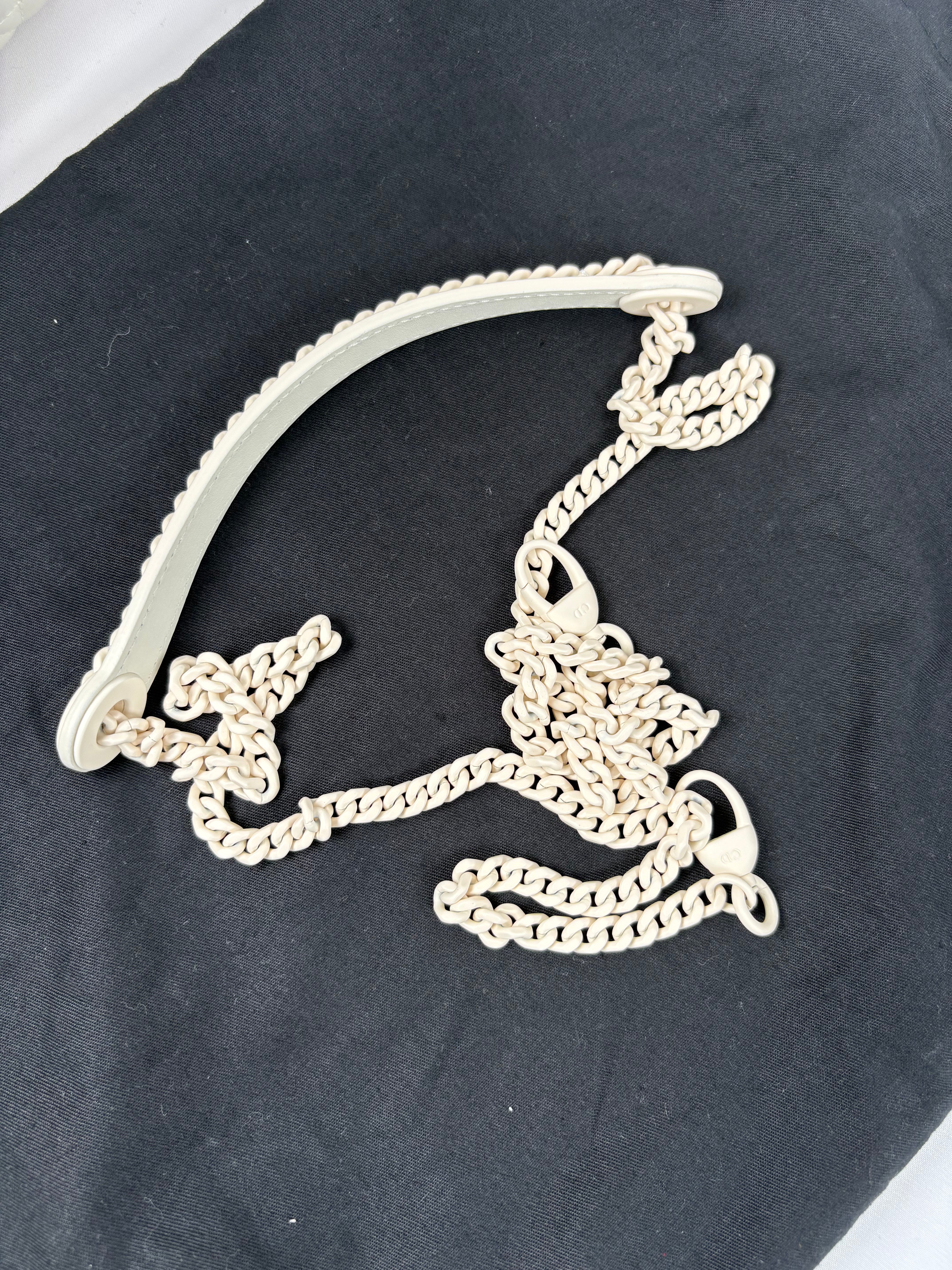 Pre-Owned CHRISTIAN DIOR Lady Dior Ultra Matte White Handbag, Mini