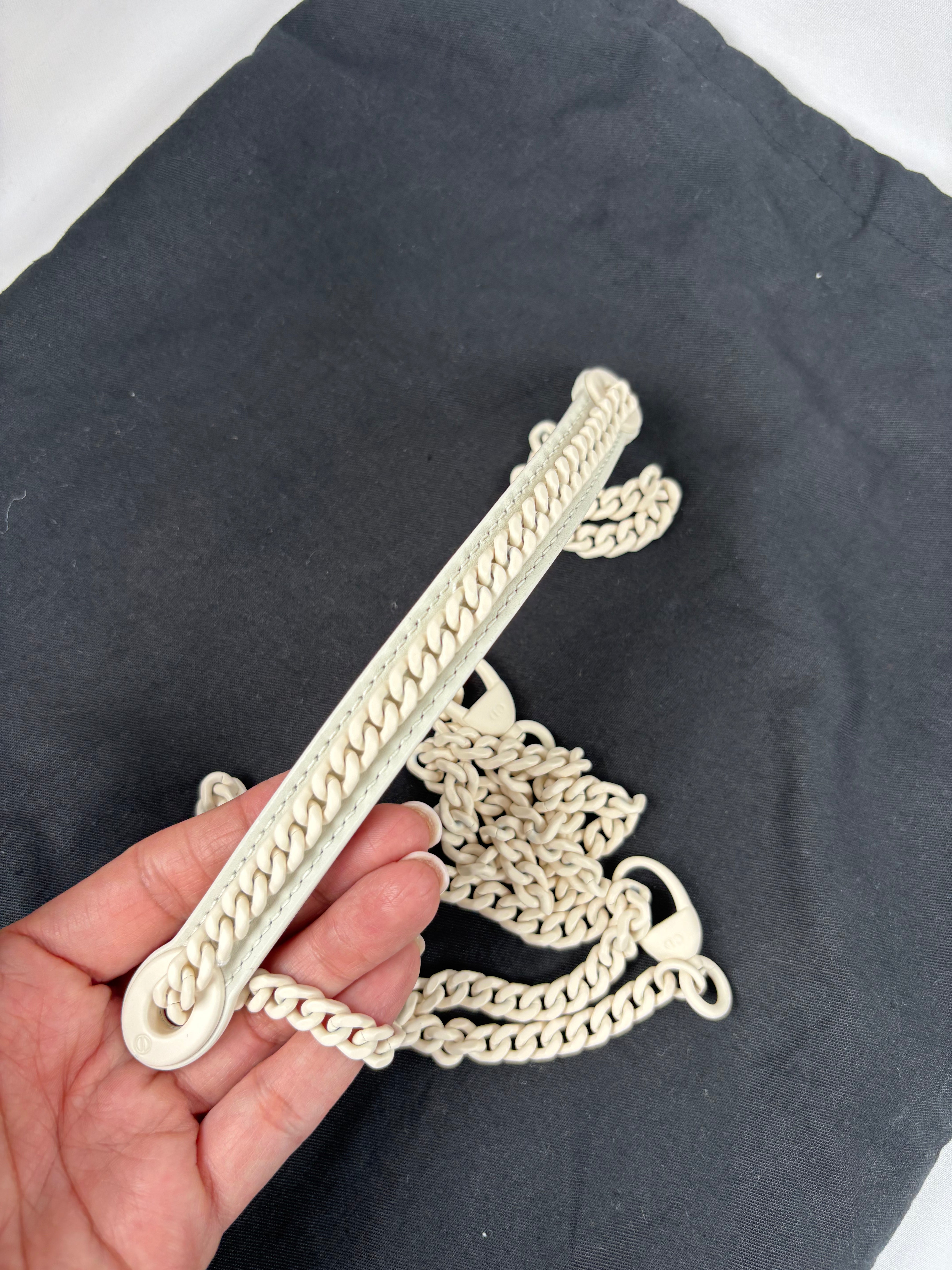 Pre-Owned CHRISTIAN DIOR Lady Dior Ultra Matte White Handbag, Mini