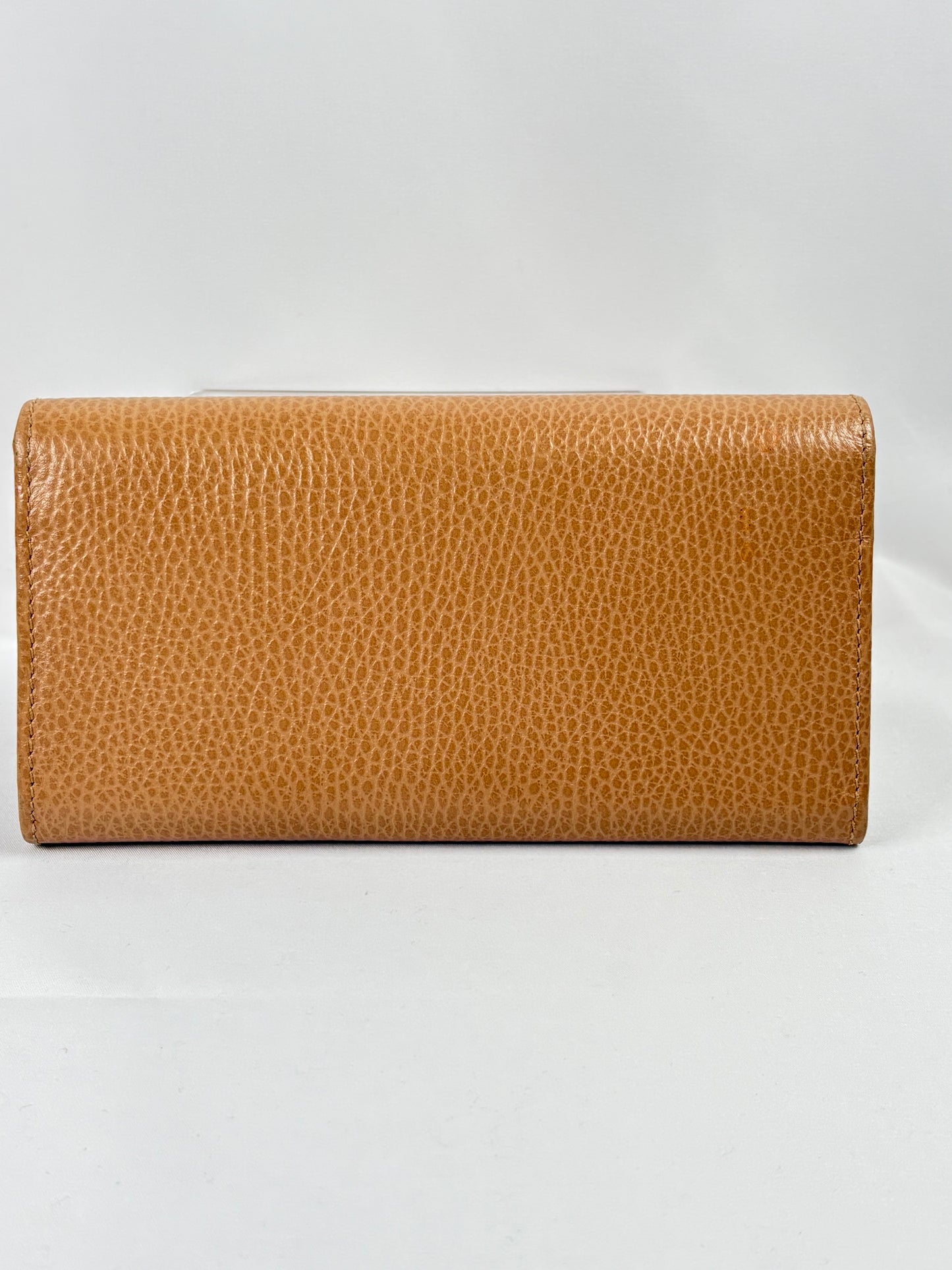 Pre-Owned GUCCI Interlocking GG Camel Brown Wallet