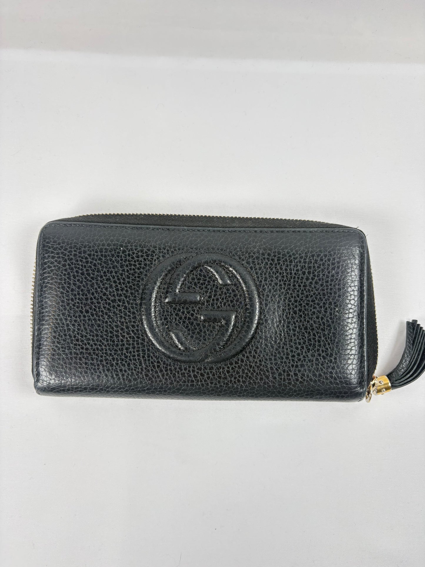 Pre-Owned GUCCI Soho Black Wallet