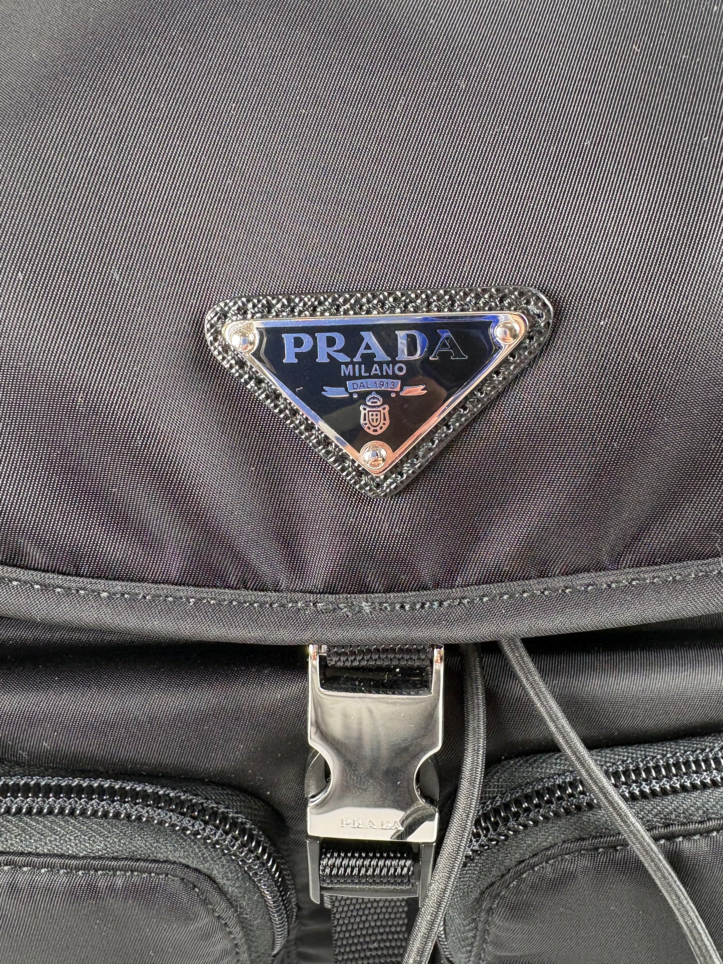 Pre-Owned PRADA Tessuto Nylon Black Backpack