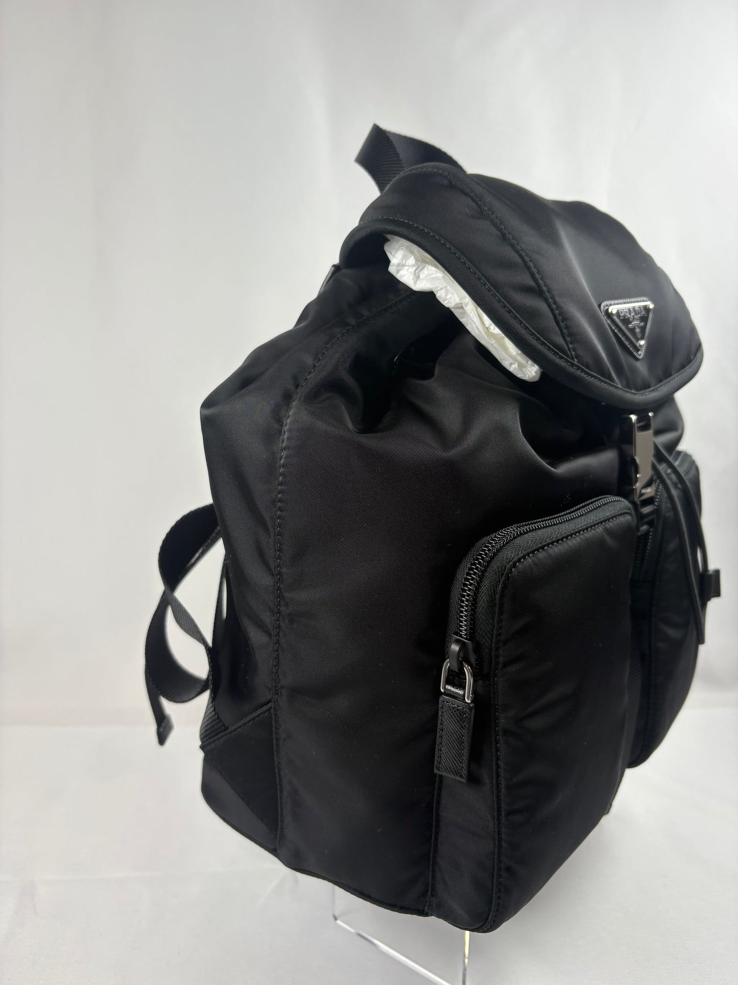 Pre-Owned PRADA Tessuto Nylon Black Backpack