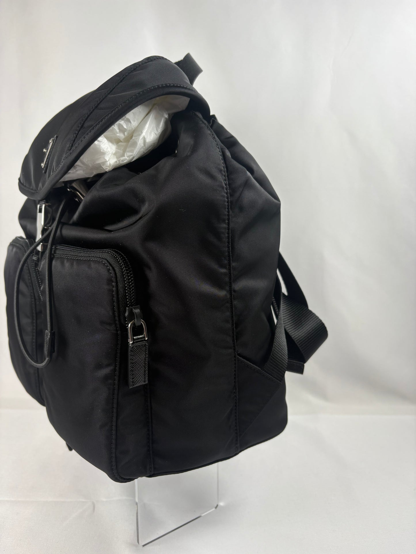 Pre-Owned PRADA Tessuto Nylon Black Backpack