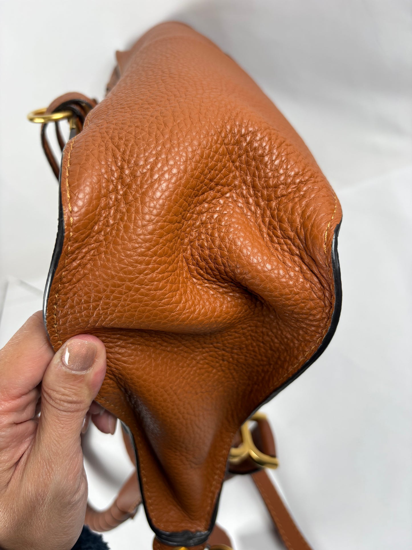 Pre-Owned CHLOE Marcie Double Carry Tan Handbag, Medium